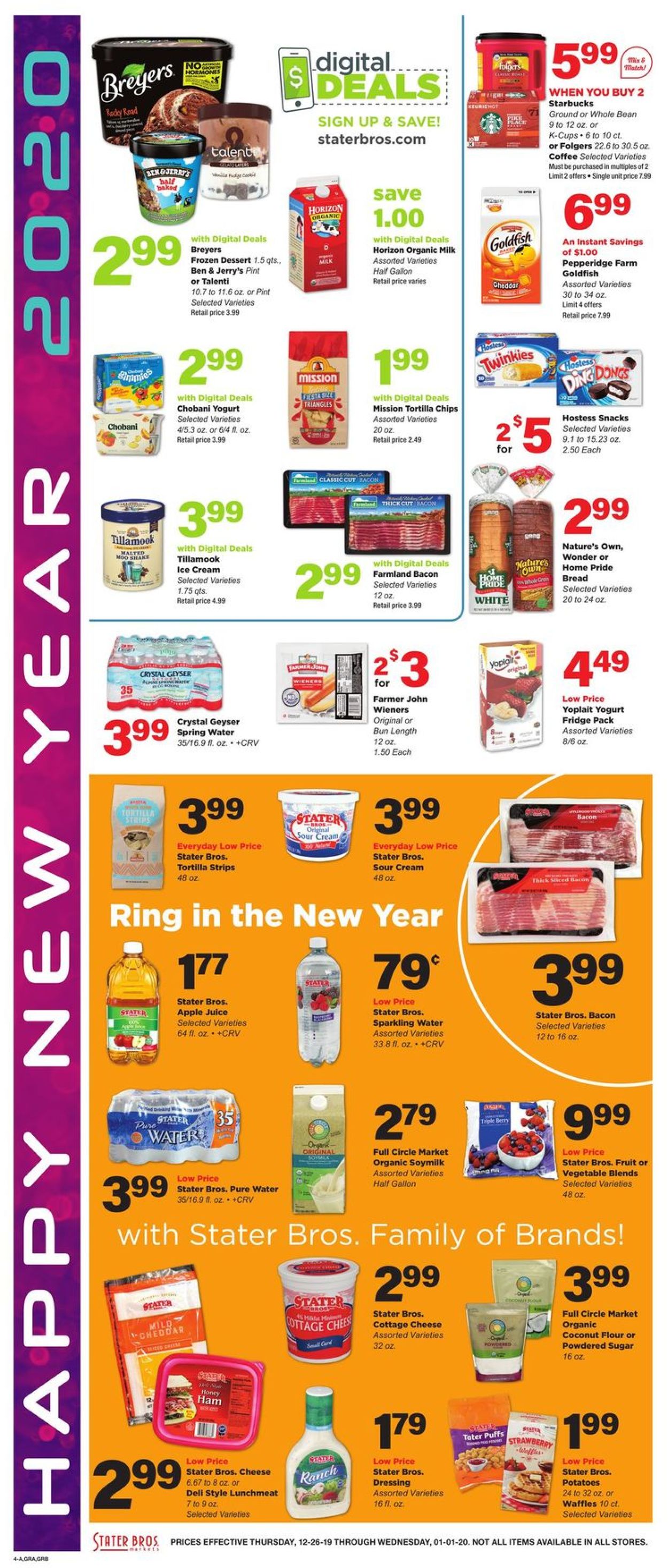 Catalogue Stater Bros. from 12/26/2019