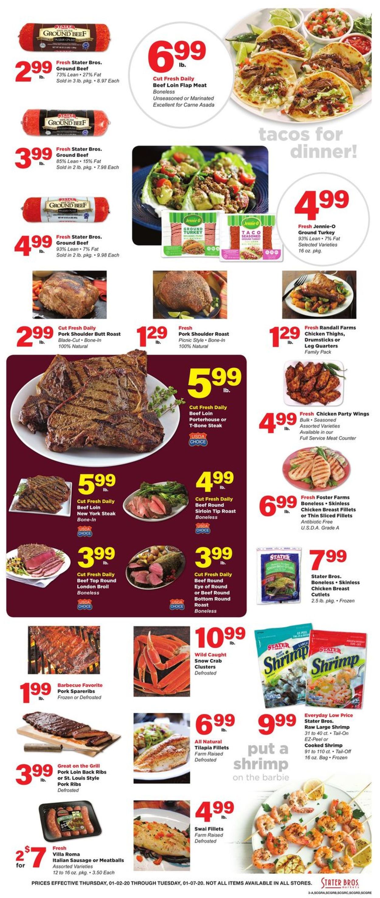 Catalogue Stater Bros. from 01/02/2020