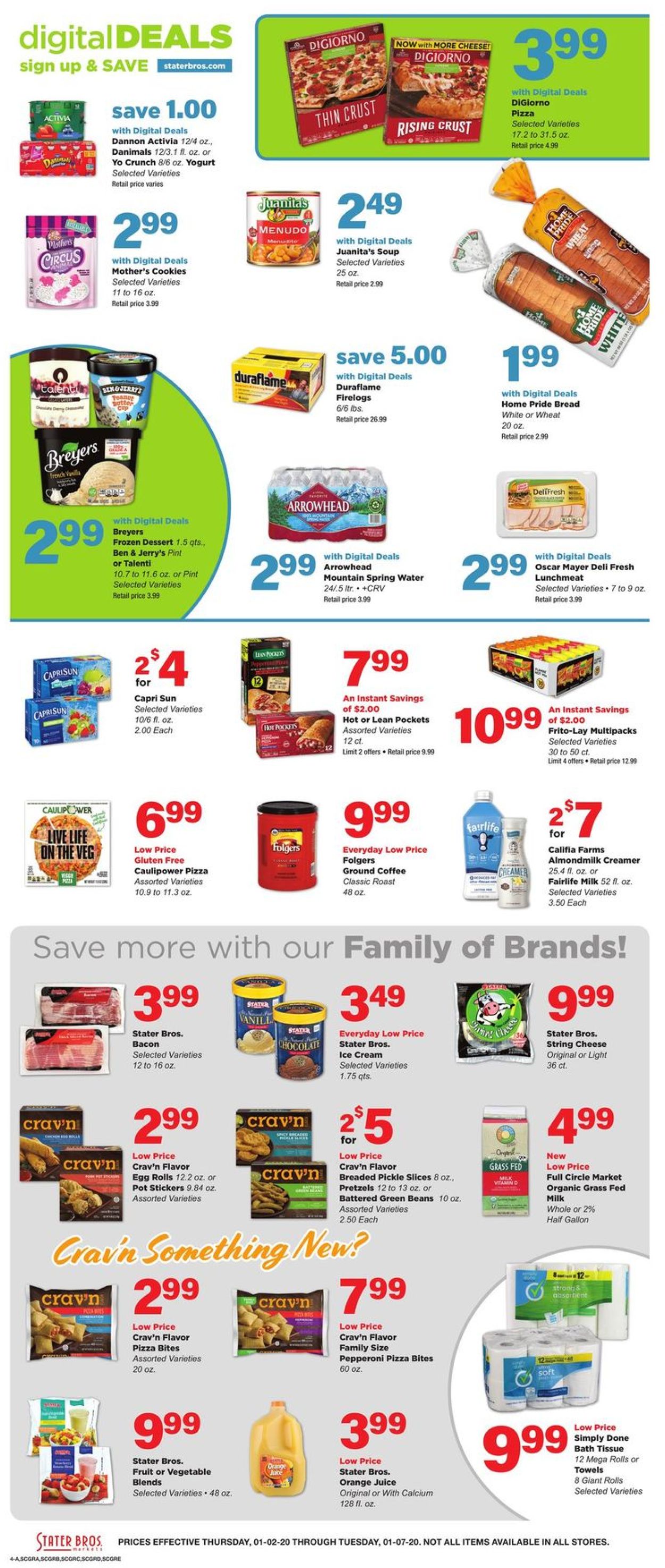 Catalogue Stater Bros. from 01/02/2020
