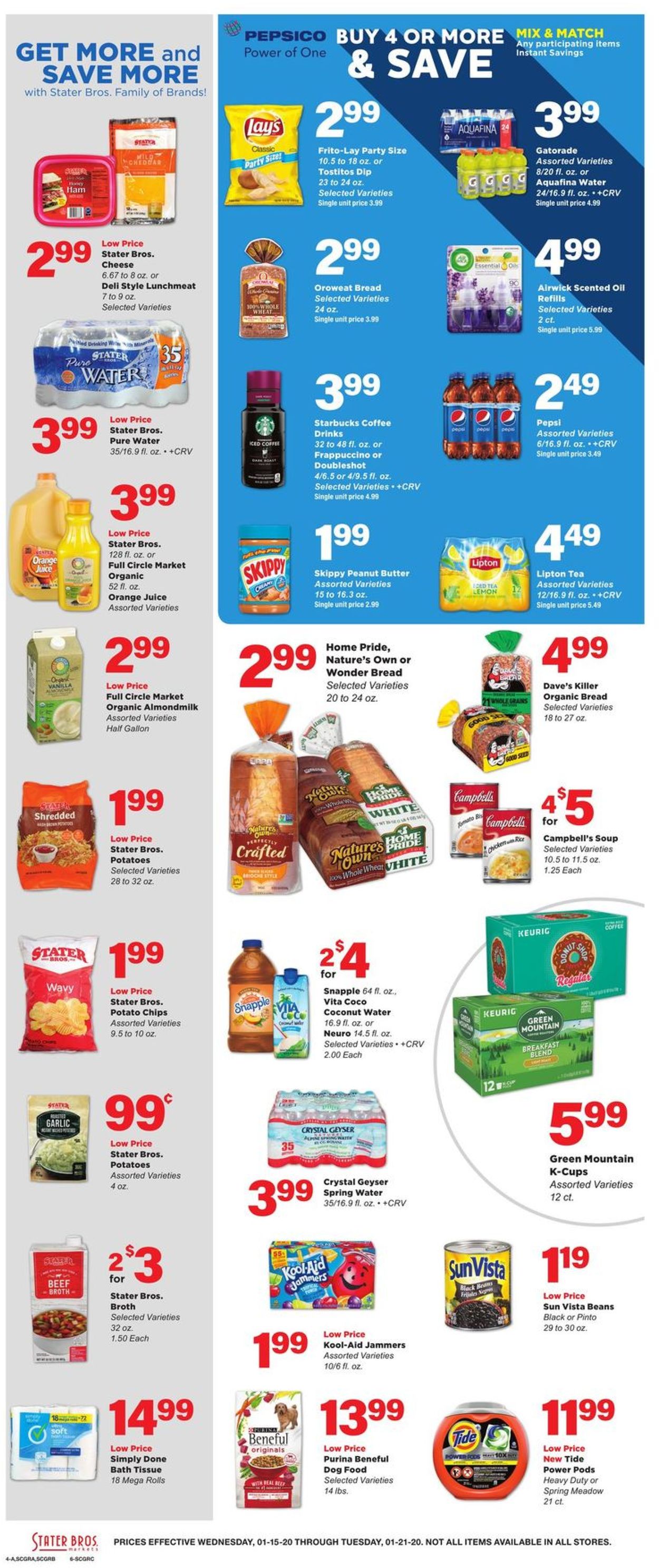 Catalogue Stater Bros. from 01/15/2020