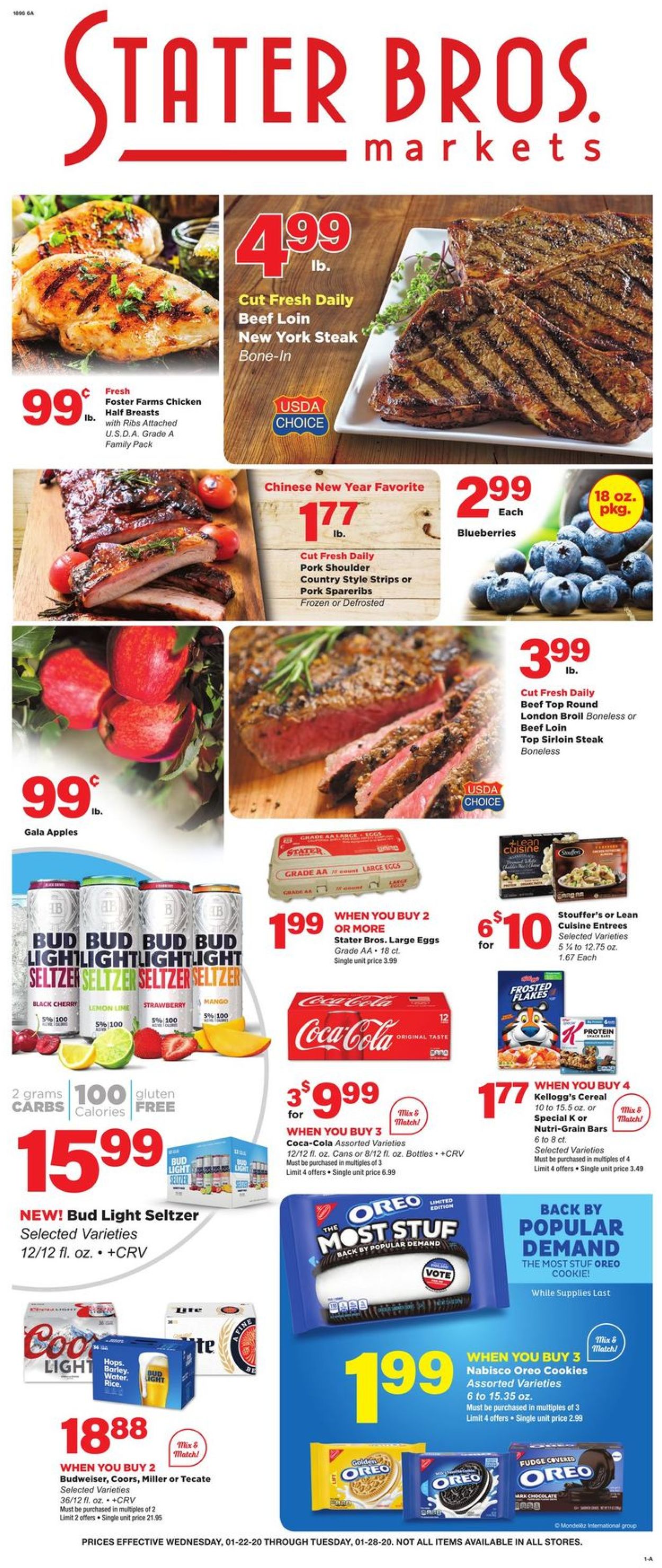 Catalogue Stater Bros. from 01/22/2020