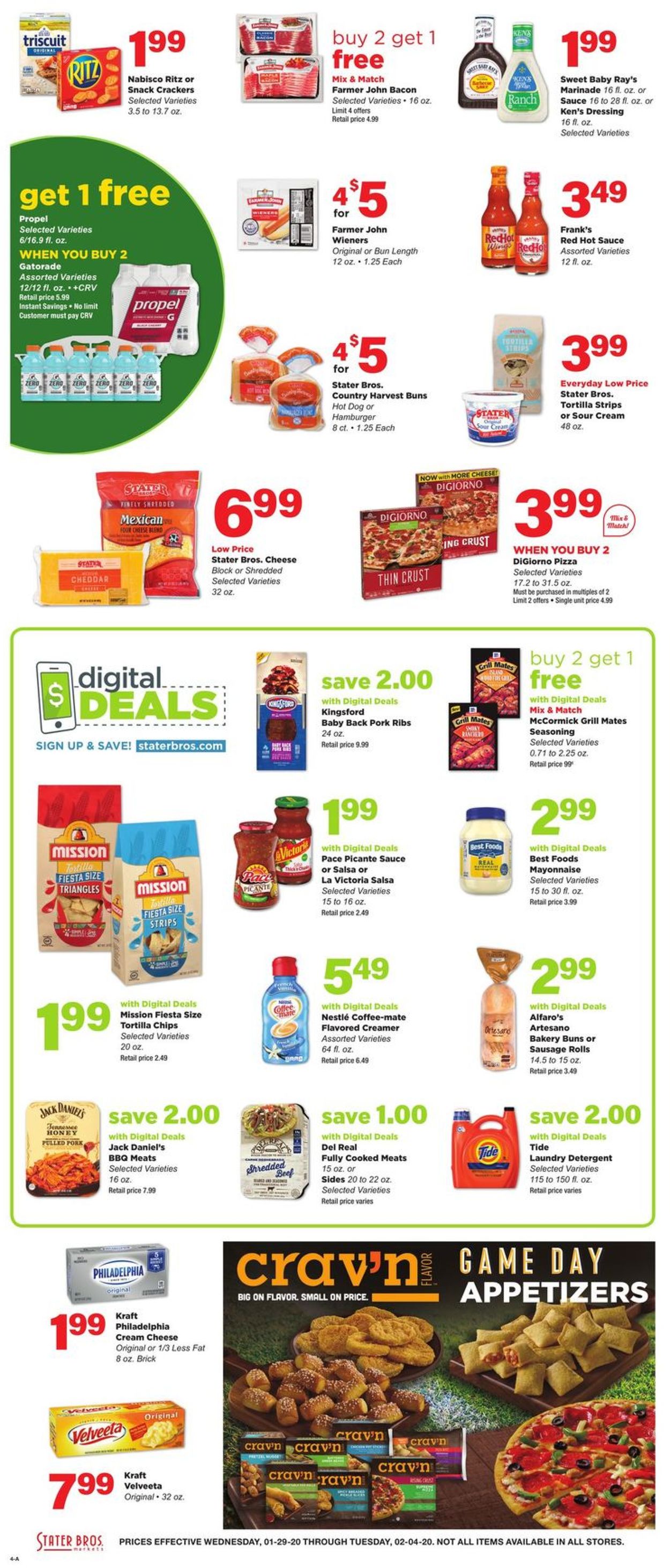 Catalogue Stater Bros. from 01/29/2020