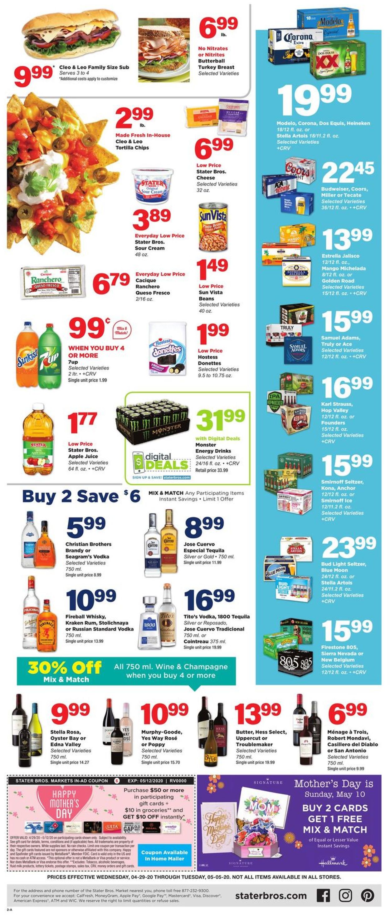 Catalogue Stater Bros. from 04/29/2020