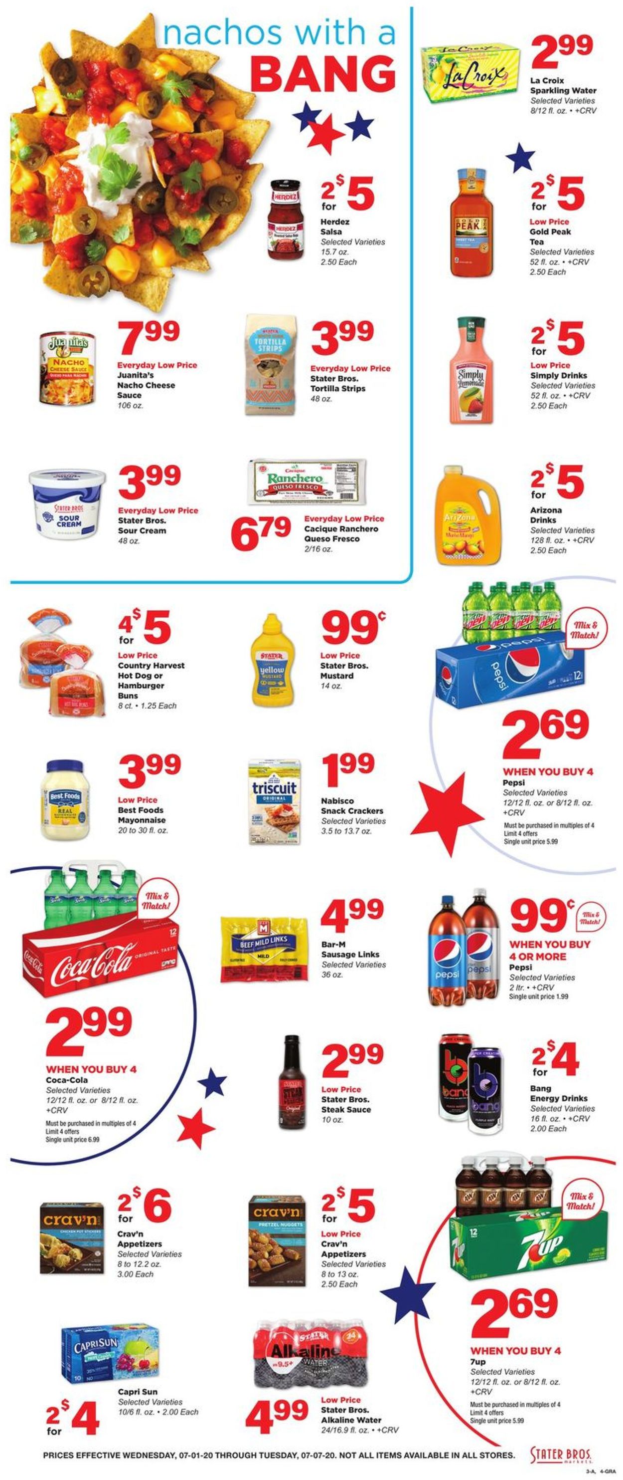 Catalogue Stater Bros. from 07/01/2020