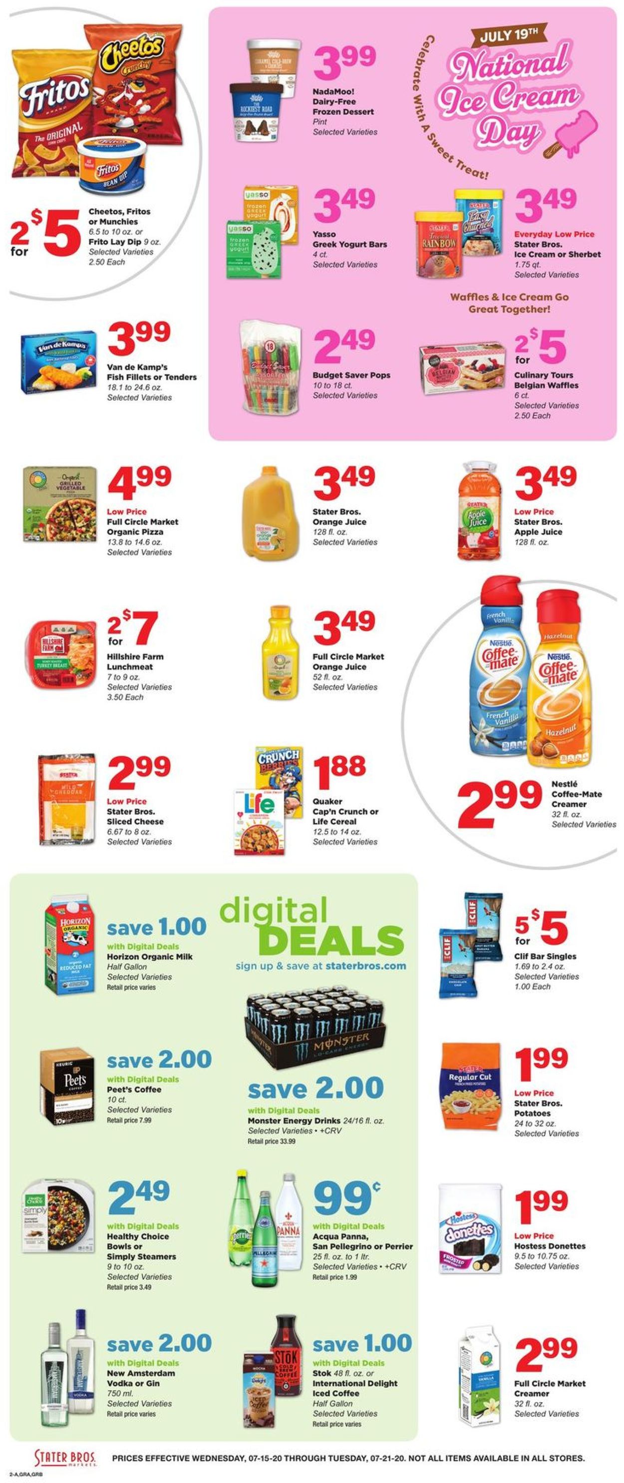 Catalogue Stater Bros. from 07/15/2020