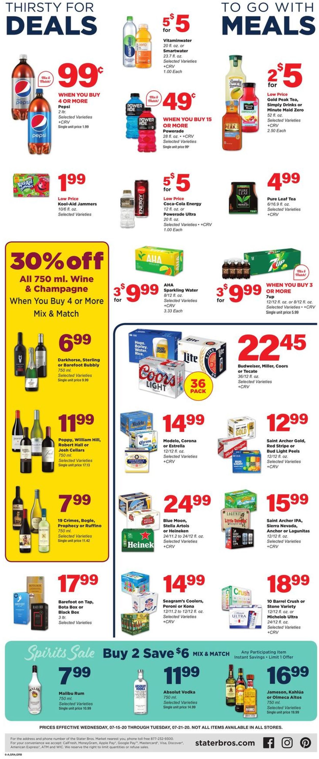 Catalogue Stater Bros. from 07/15/2020