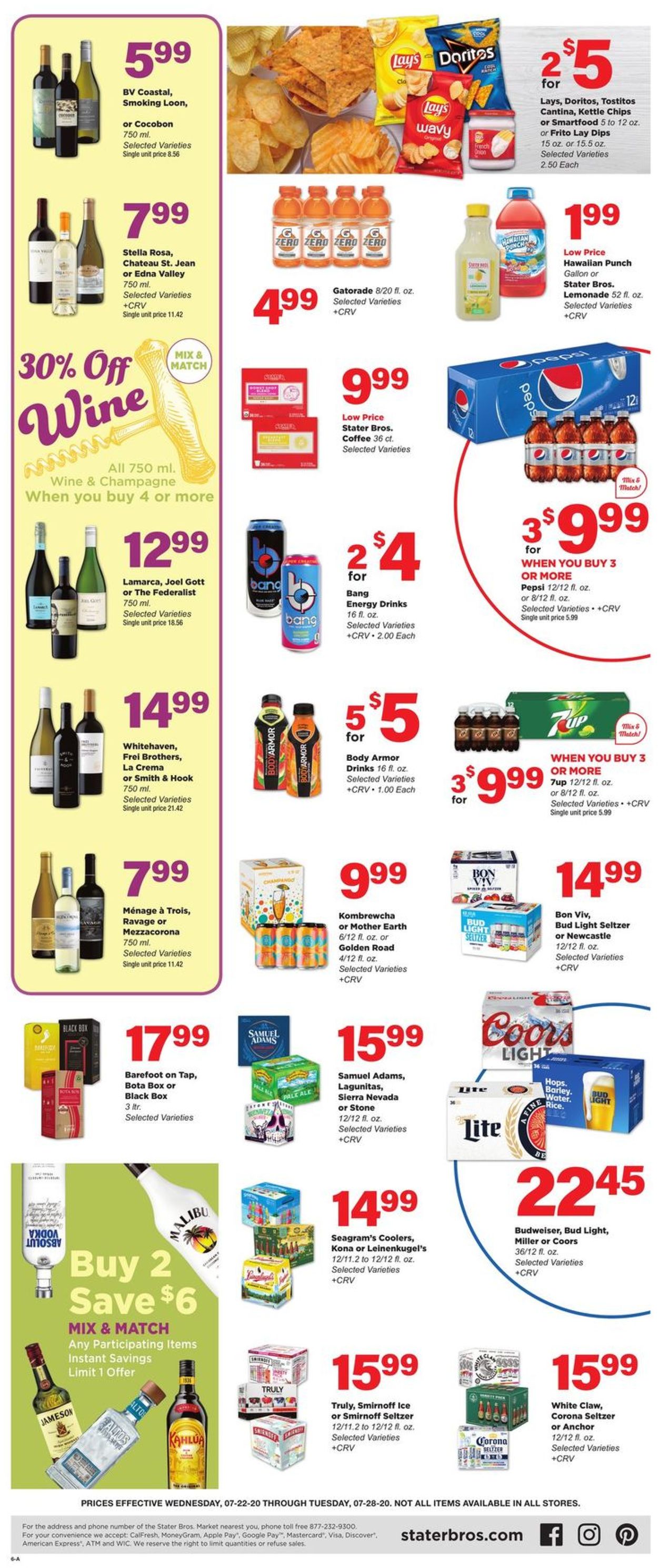 Catalogue Stater Bros. from 07/22/2020