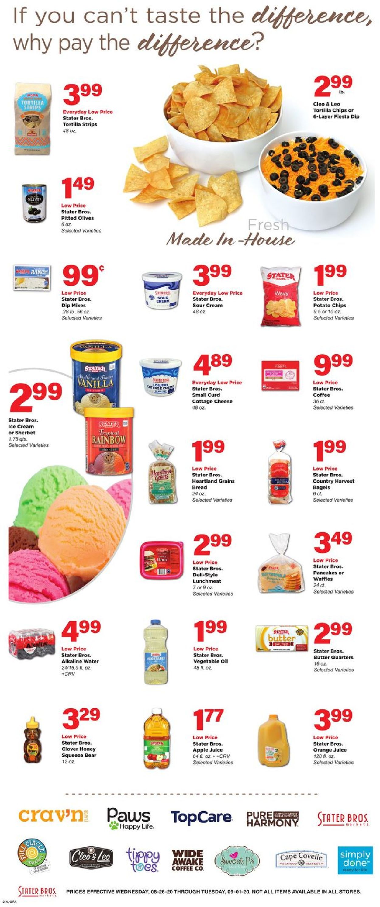 Catalogue Stater Bros. from 08/26/2020