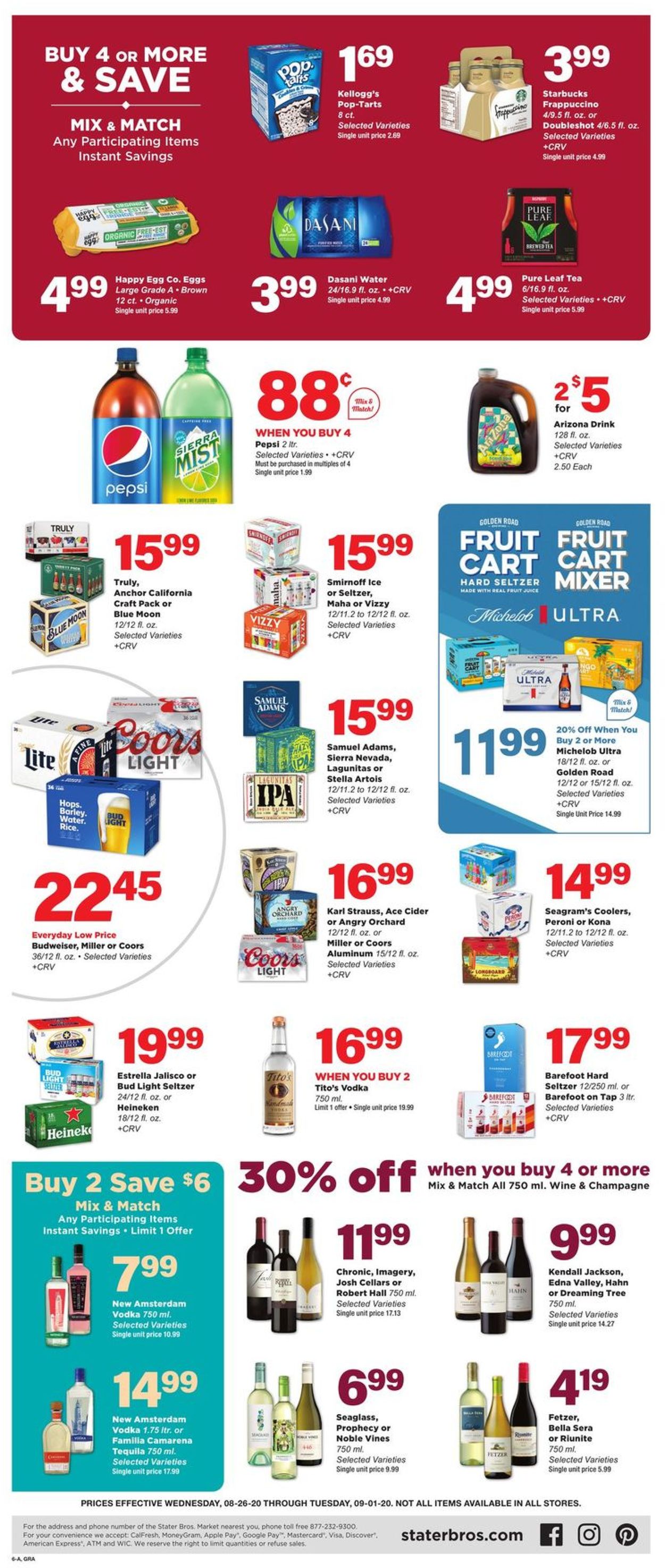 Catalogue Stater Bros. from 08/26/2020