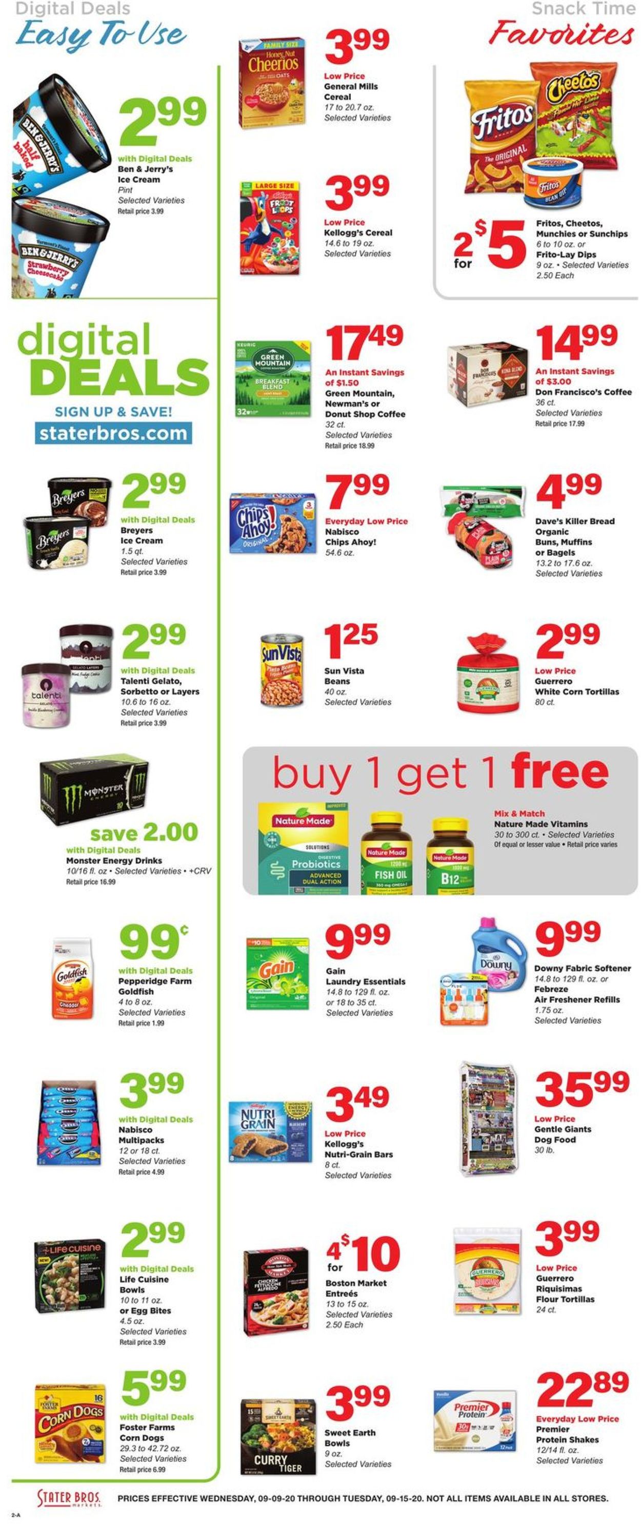 Catalogue Stater Bros. from 09/09/2020