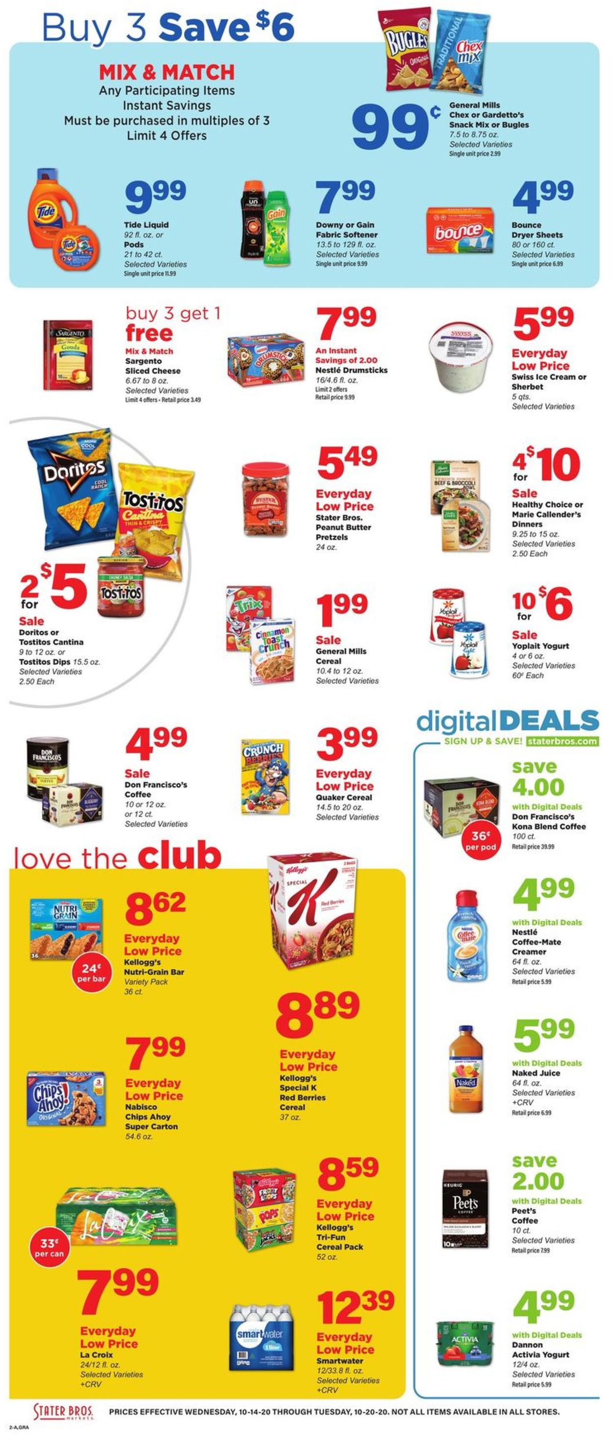 Catalogue Stater Bros. from 10/14/2020