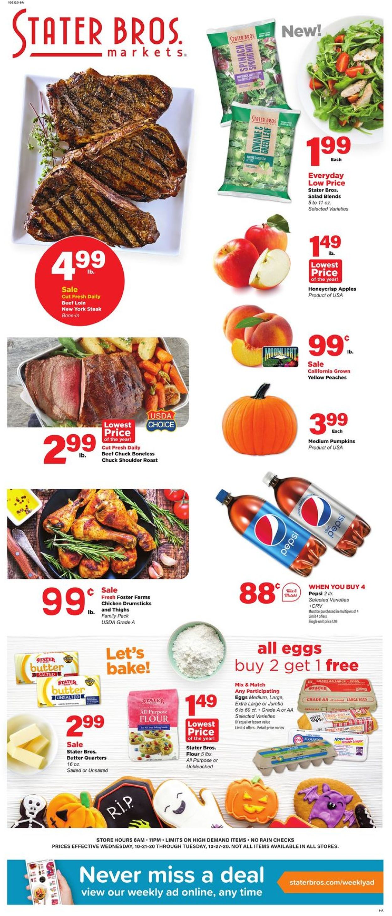 Catalogue Stater Bros. from 10/21/2020