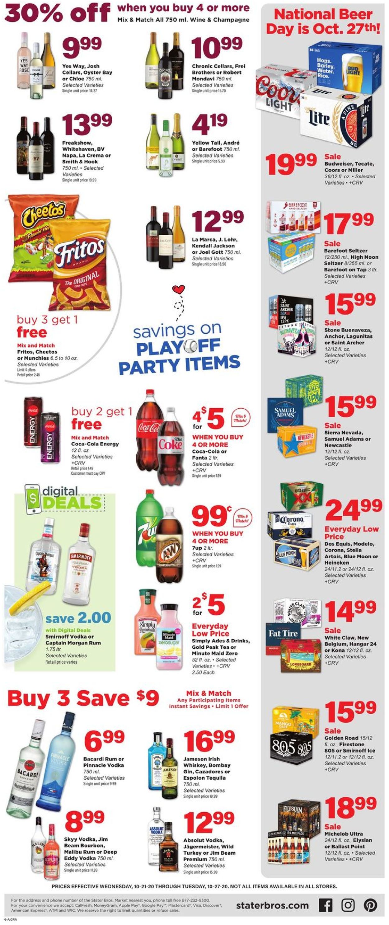 Catalogue Stater Bros. from 10/21/2020