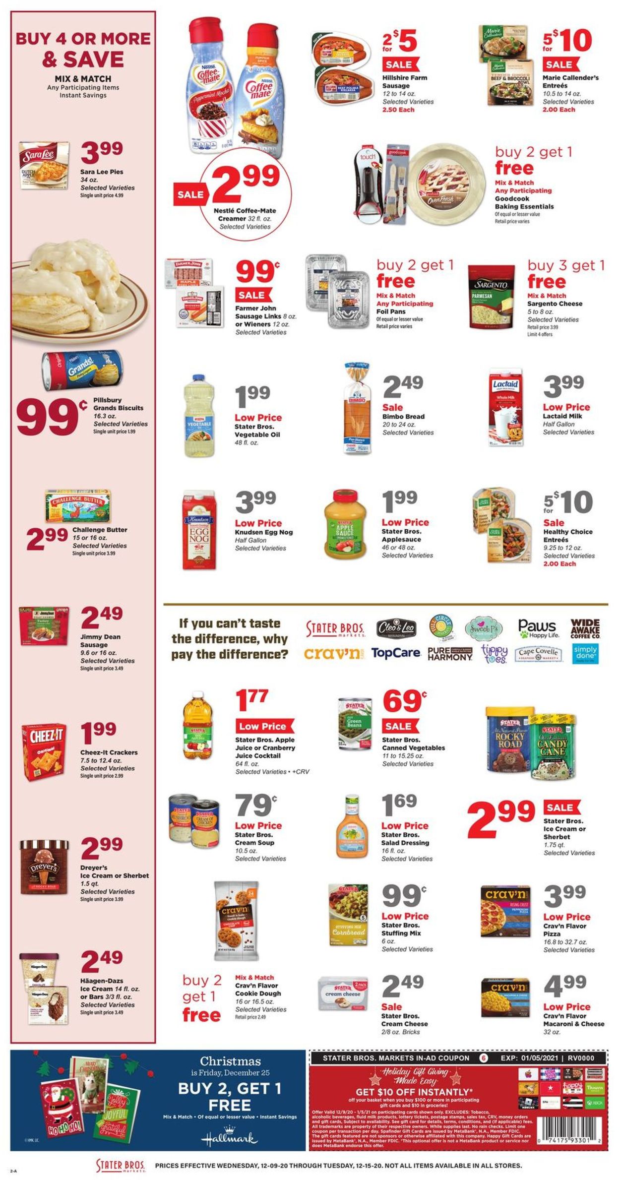 Catalogue Stater Bros. from 12/09/2020