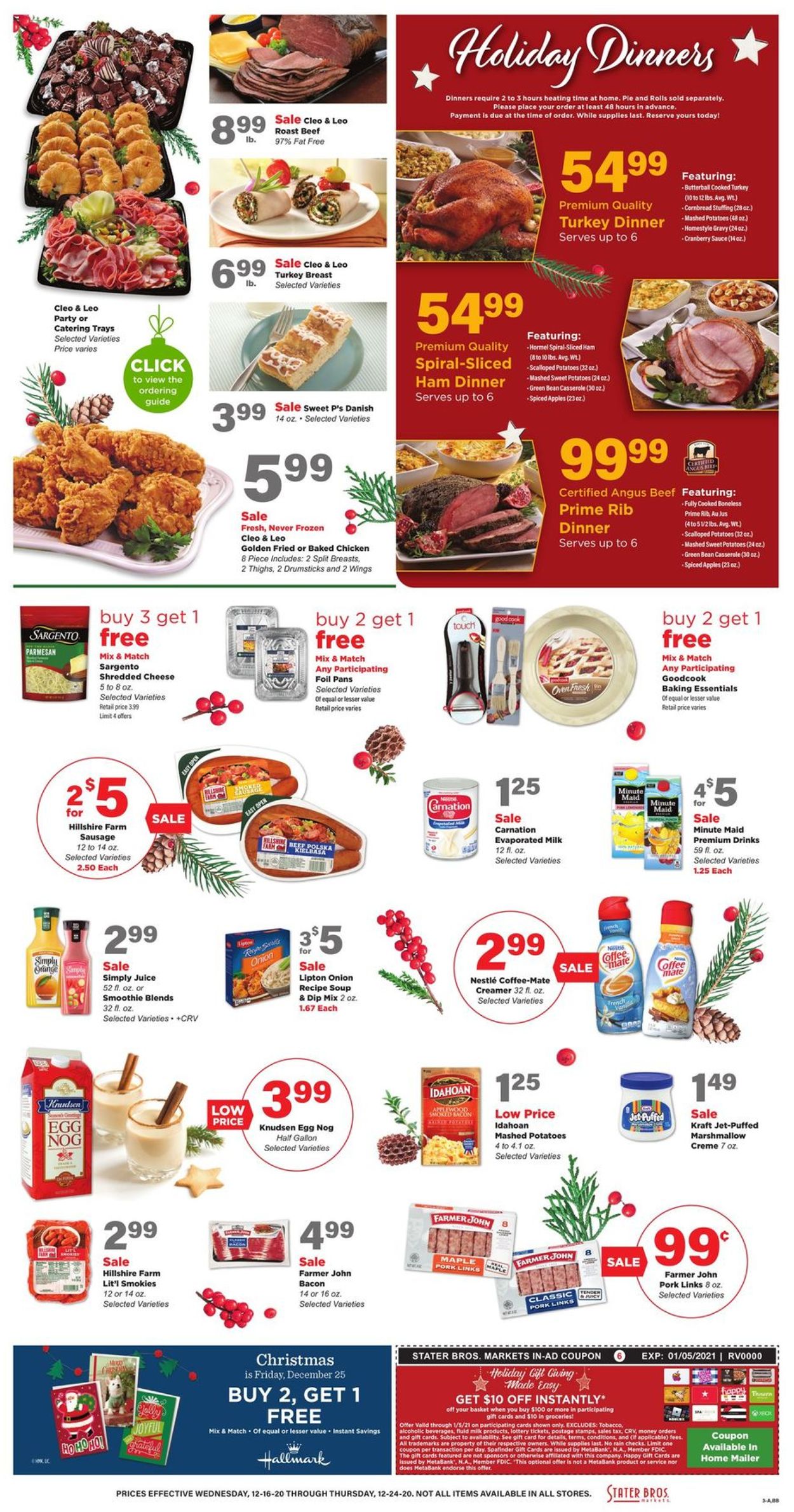 Stater Bros. Christmas 2020 Current weekly ad 12/16 12/24/2020 [3