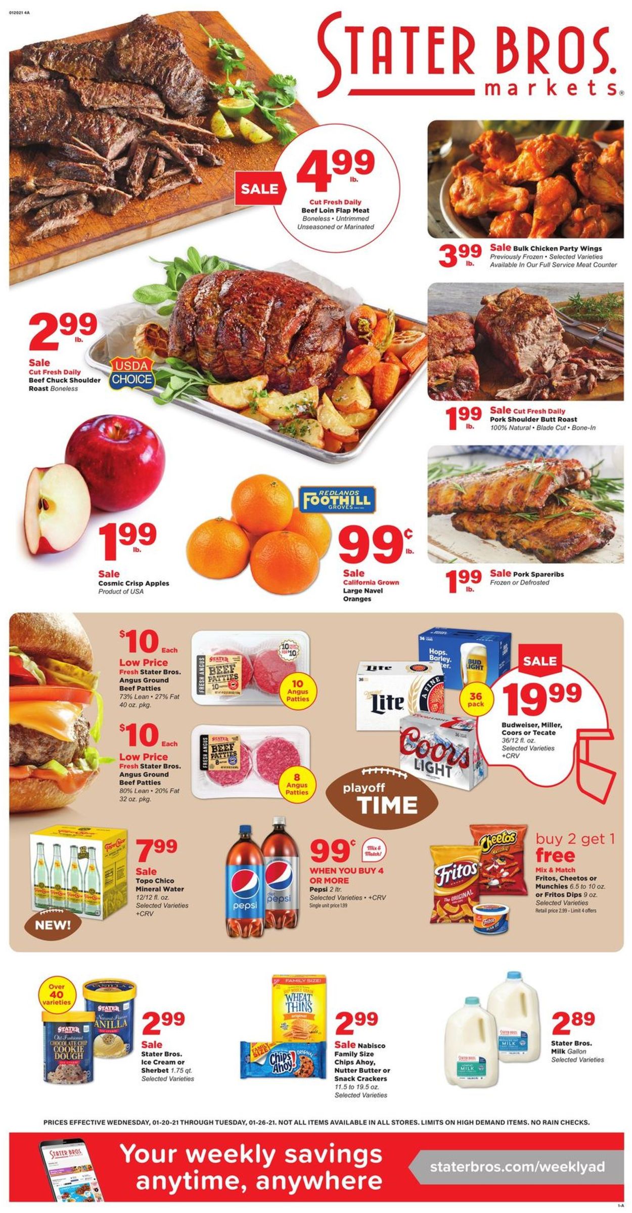 Catalogue Stater Bros. from 01/20/2021