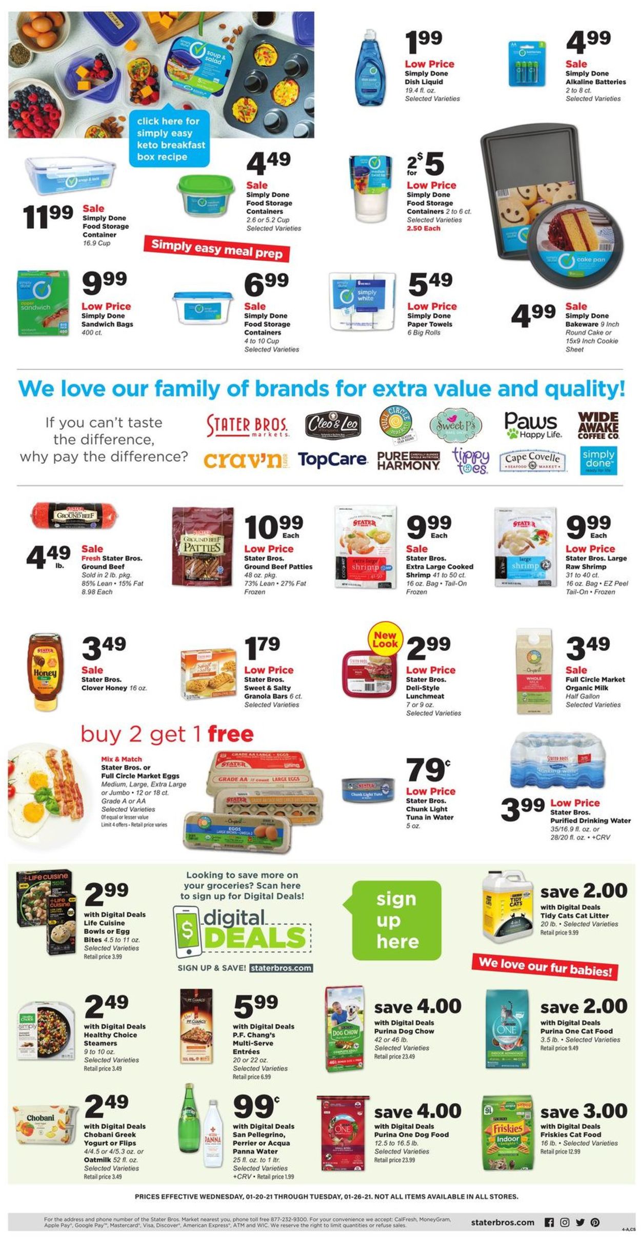Catalogue Stater Bros. from 01/20/2021