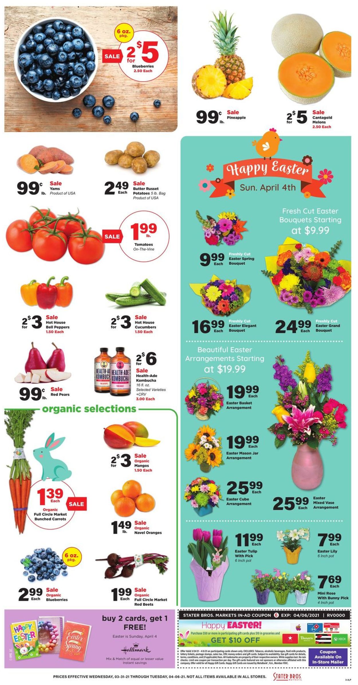 Catalogue Stater Bros. - Easter 2021 Ad from 03/31/2021