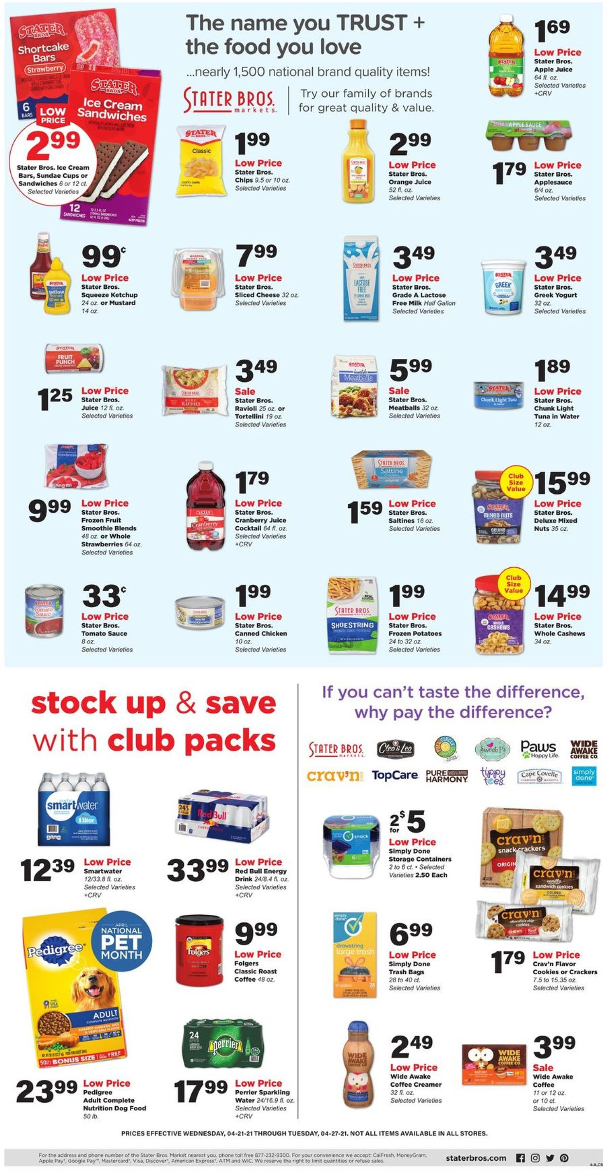 Catalogue Stater Bros. from 04/21/2021