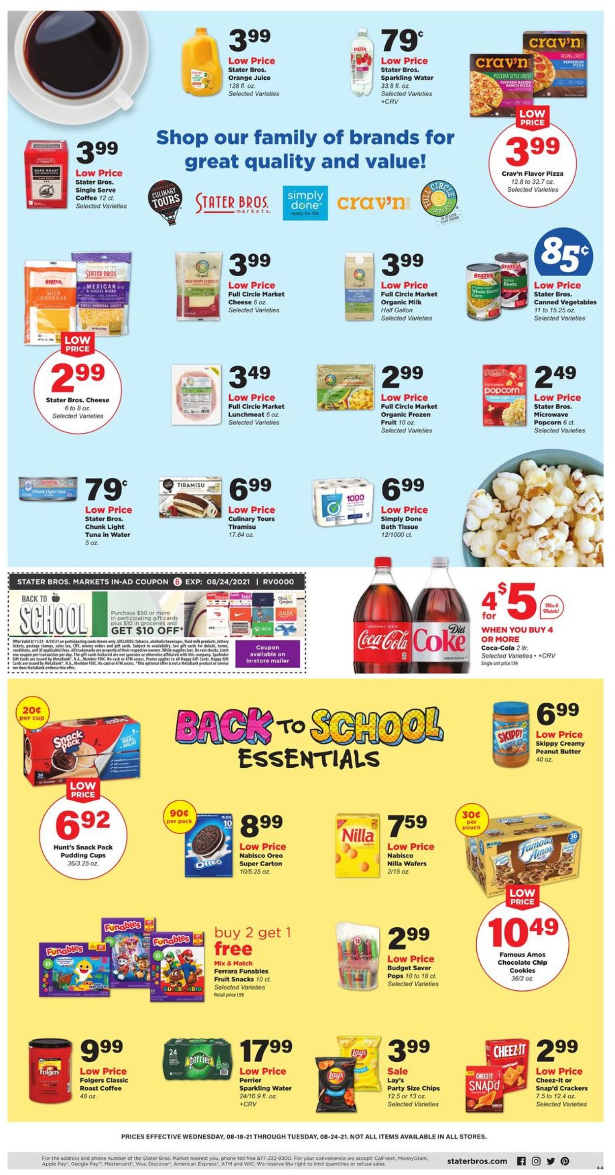 Catalogue Stater Bros. from 08/18/2021