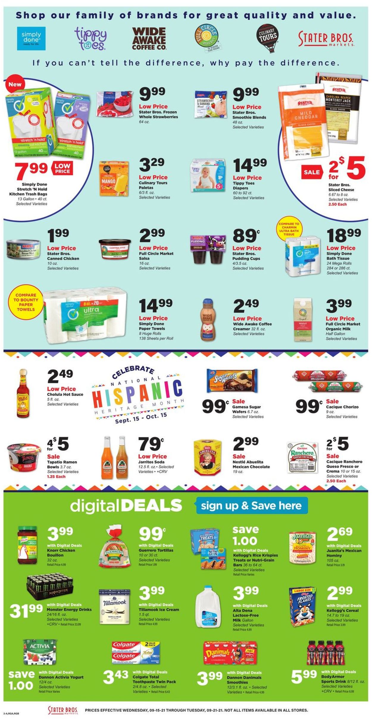 Catalogue Stater Bros. from 09/15/2021