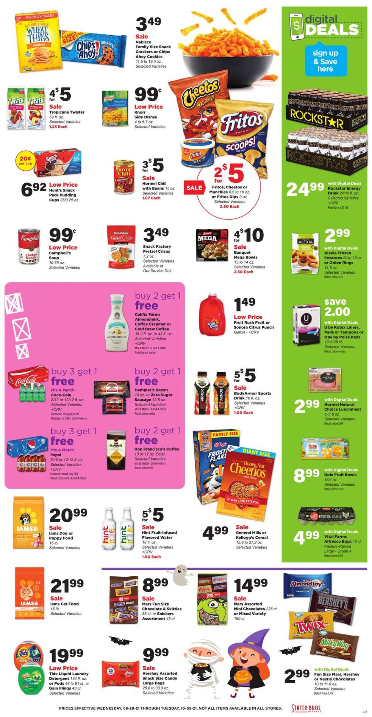 Catalogue Stater Bros. from 09/29/2021