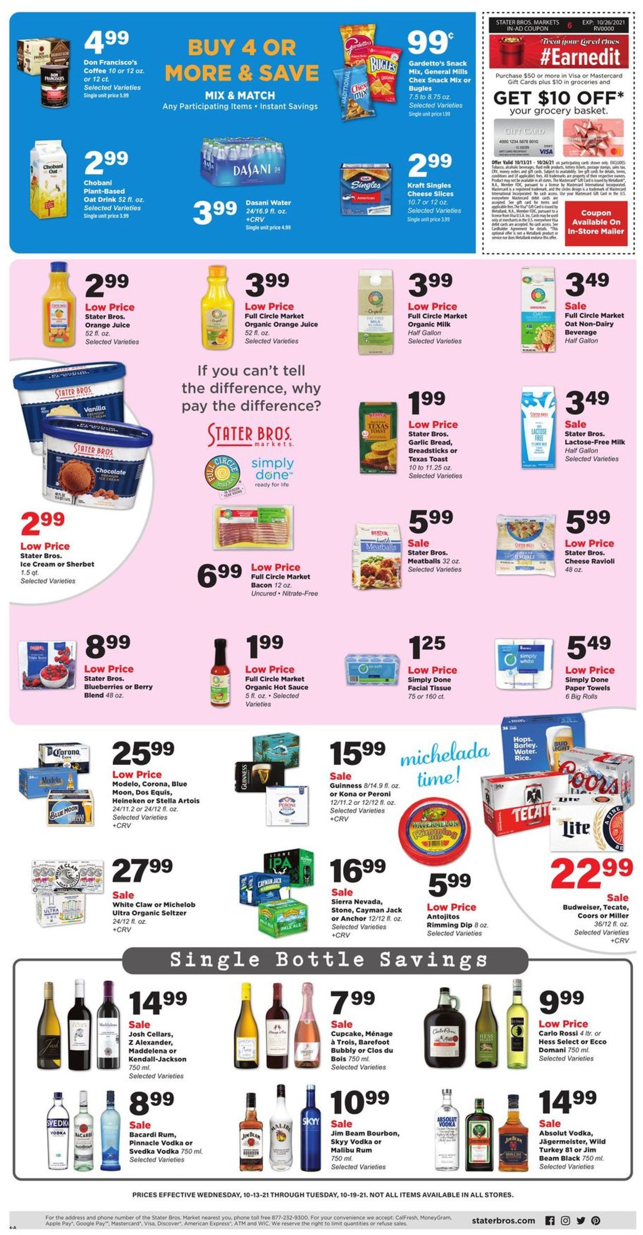 Catalogue Stater Bros. from 10/13/2021
