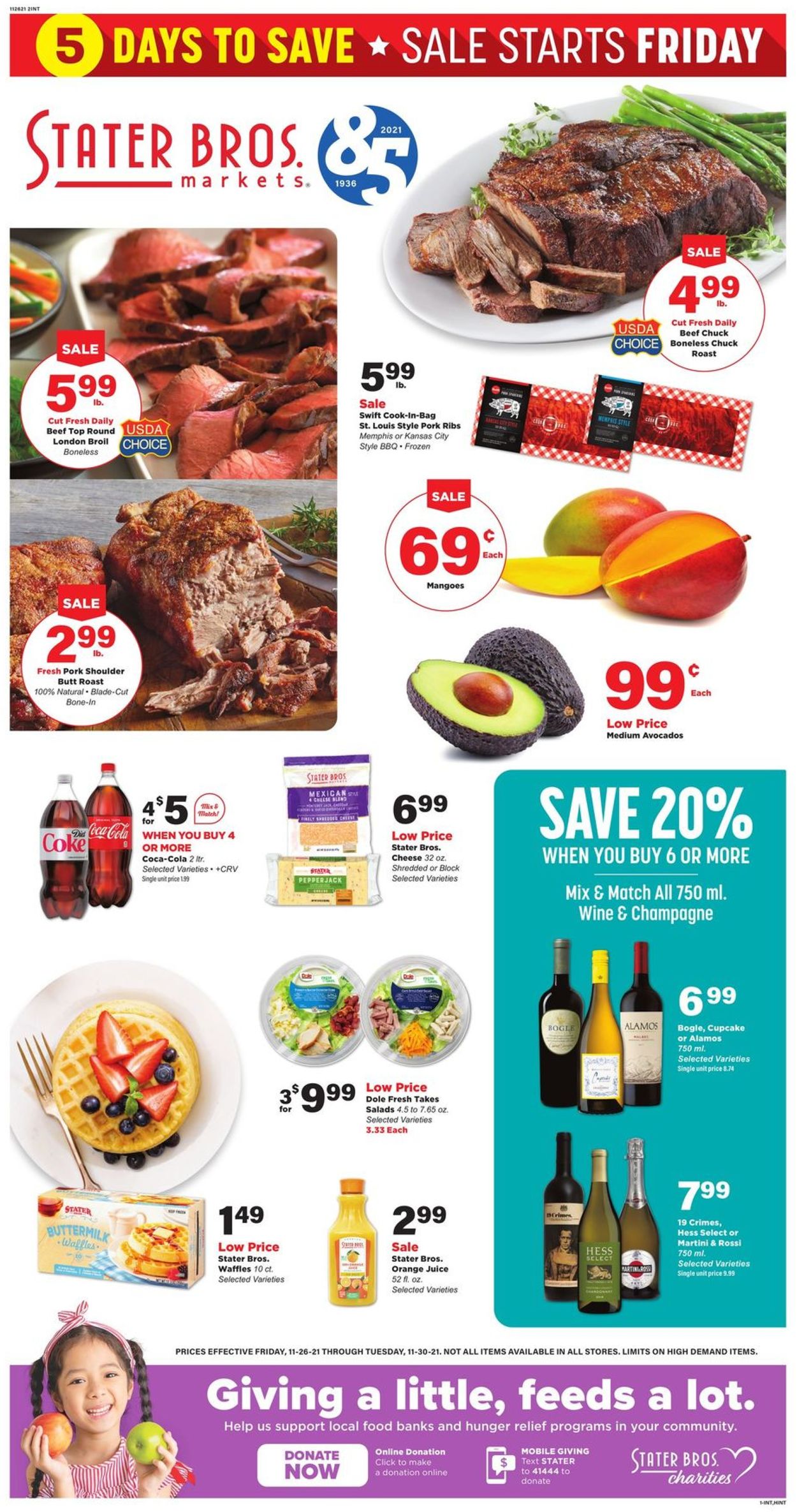Catalogue Stater Bros. from 11/26/2021