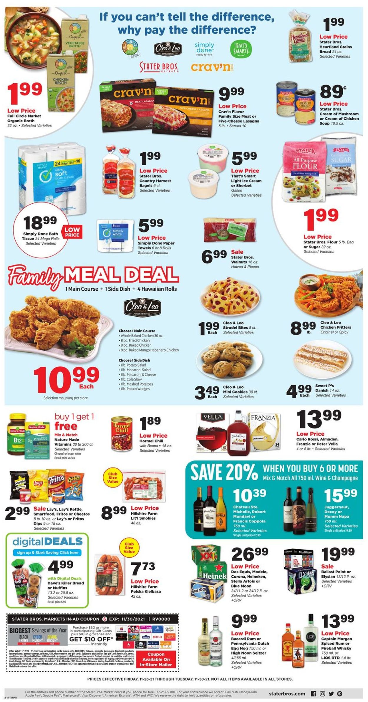 Catalogue Stater Bros. from 11/26/2021