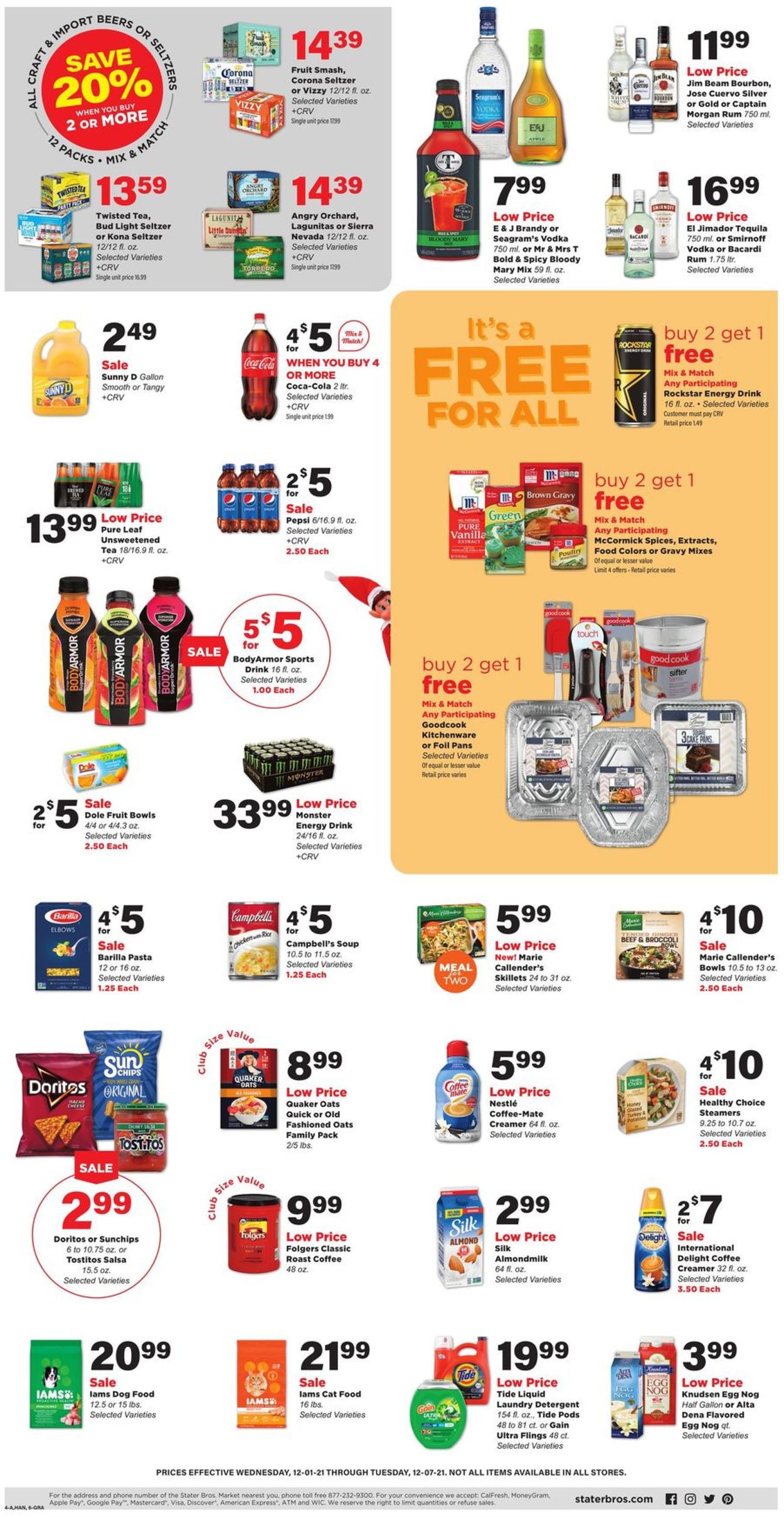 Catalogue Stater Bros. from 12/01/2021