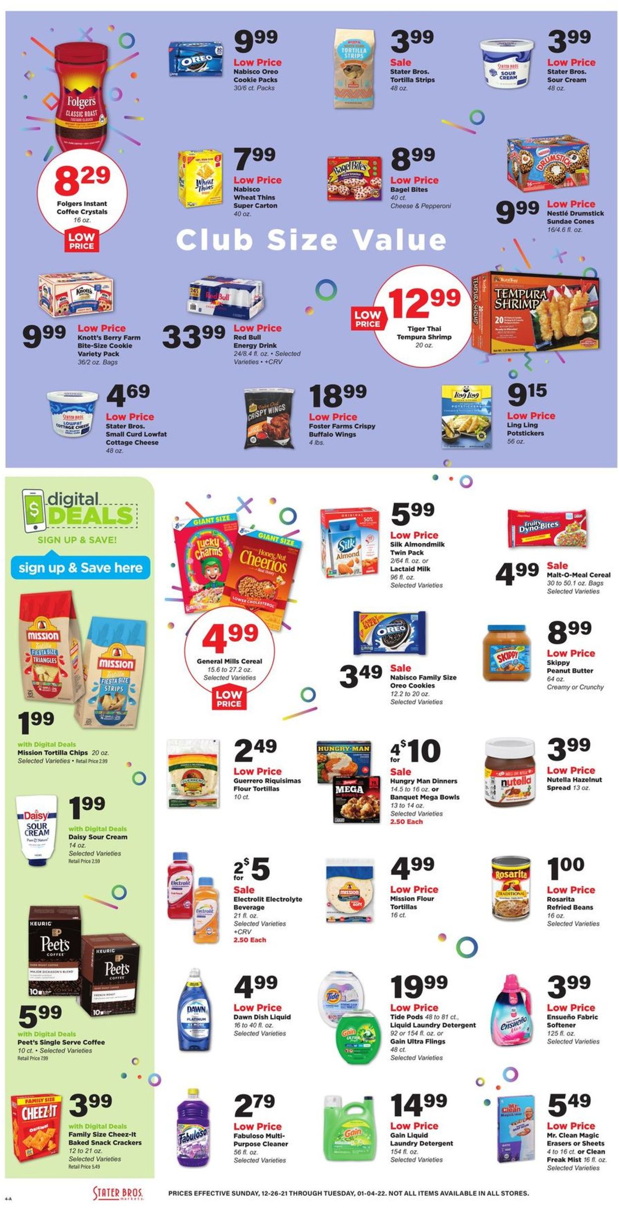 Catalogue Stater Bros. from 12/26/2021