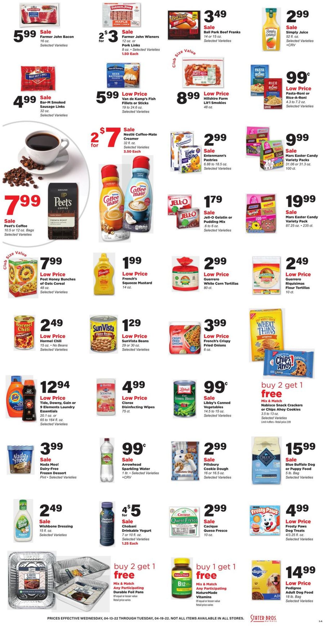 Catalogue Stater Bros. EASTER 2022 from 04/13/2022