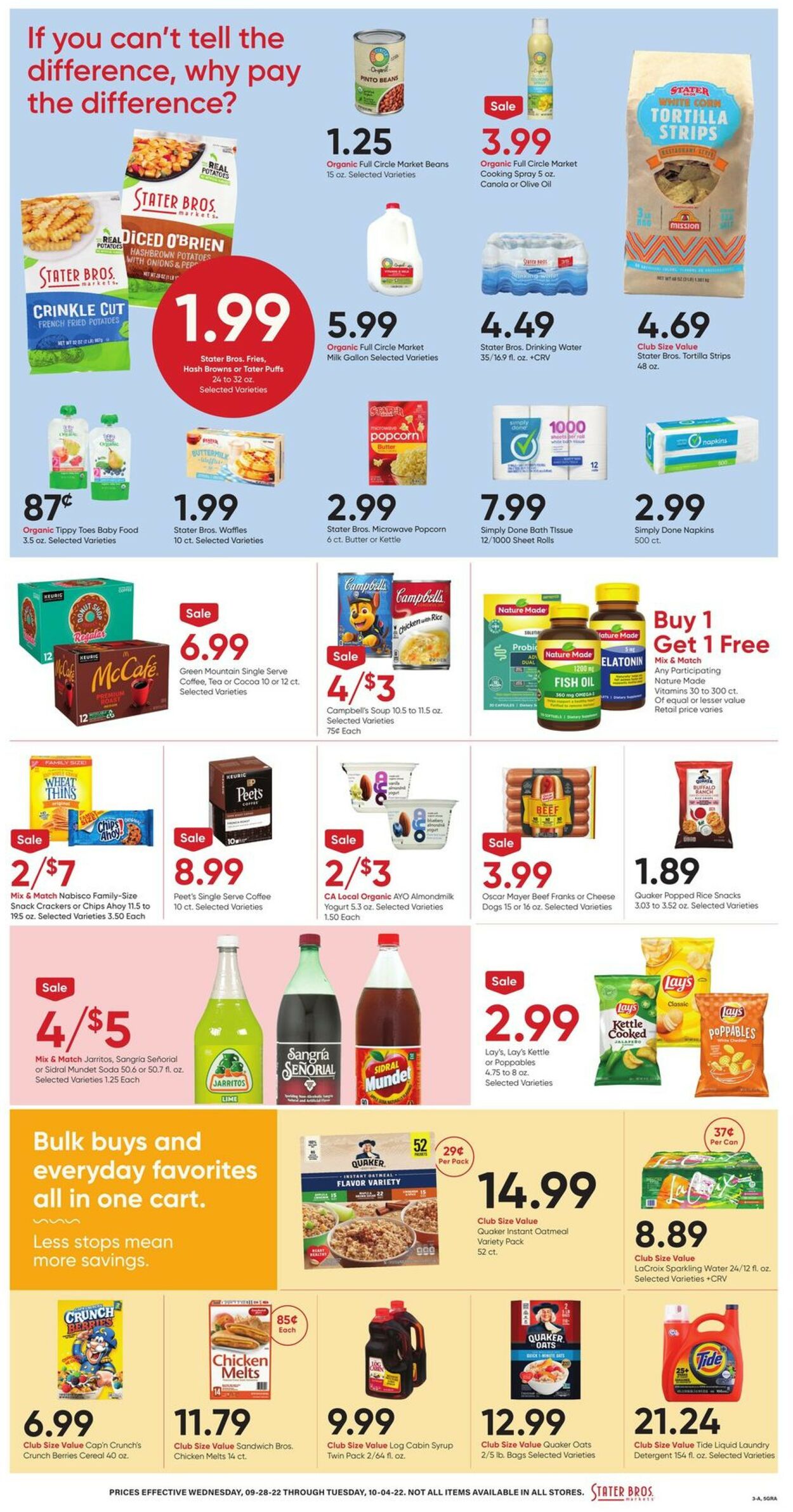 Catalogue Stater Bros. from 09/28/2022