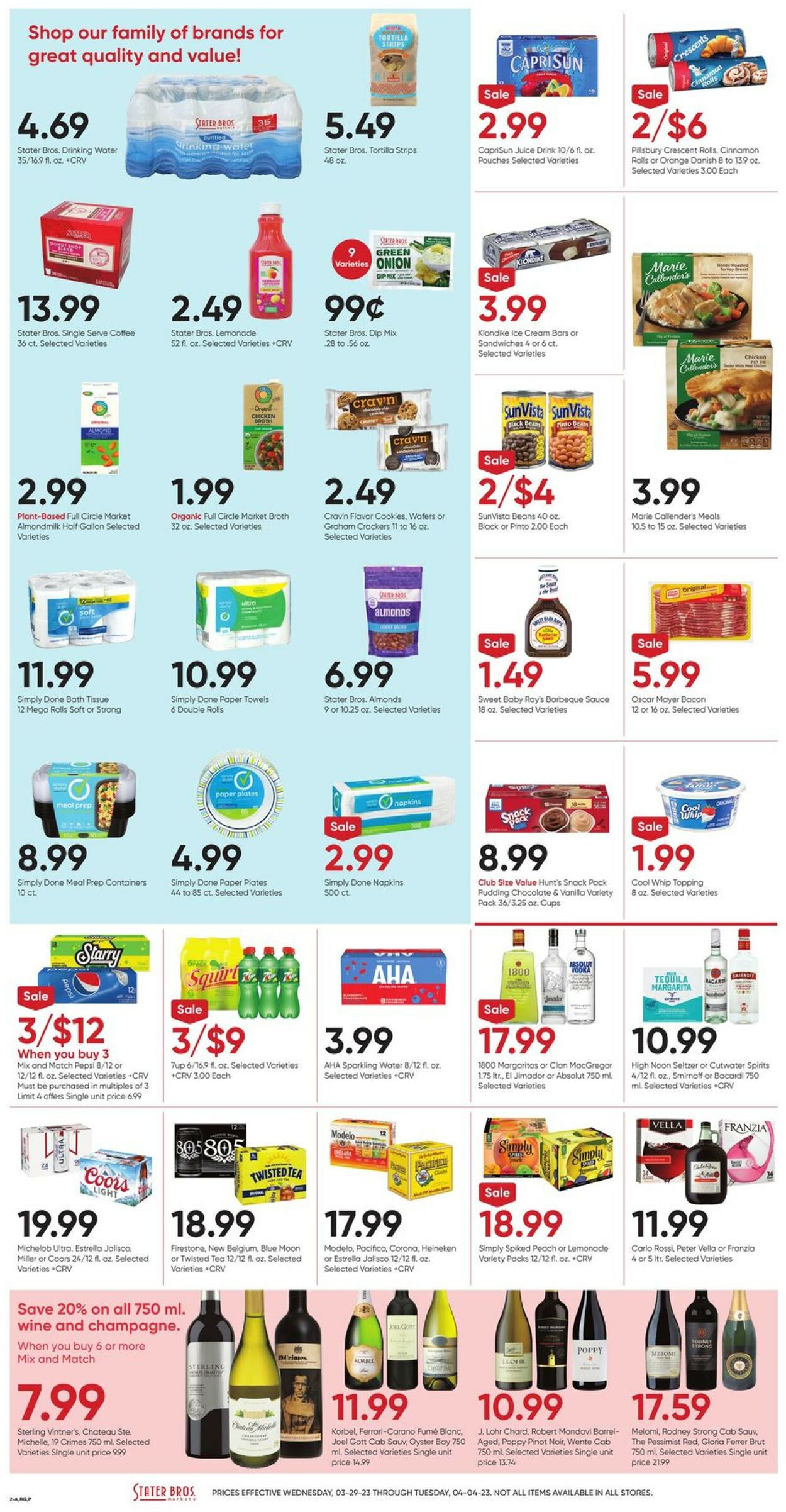 Catalogue Stater Bros. from 03/29/2023