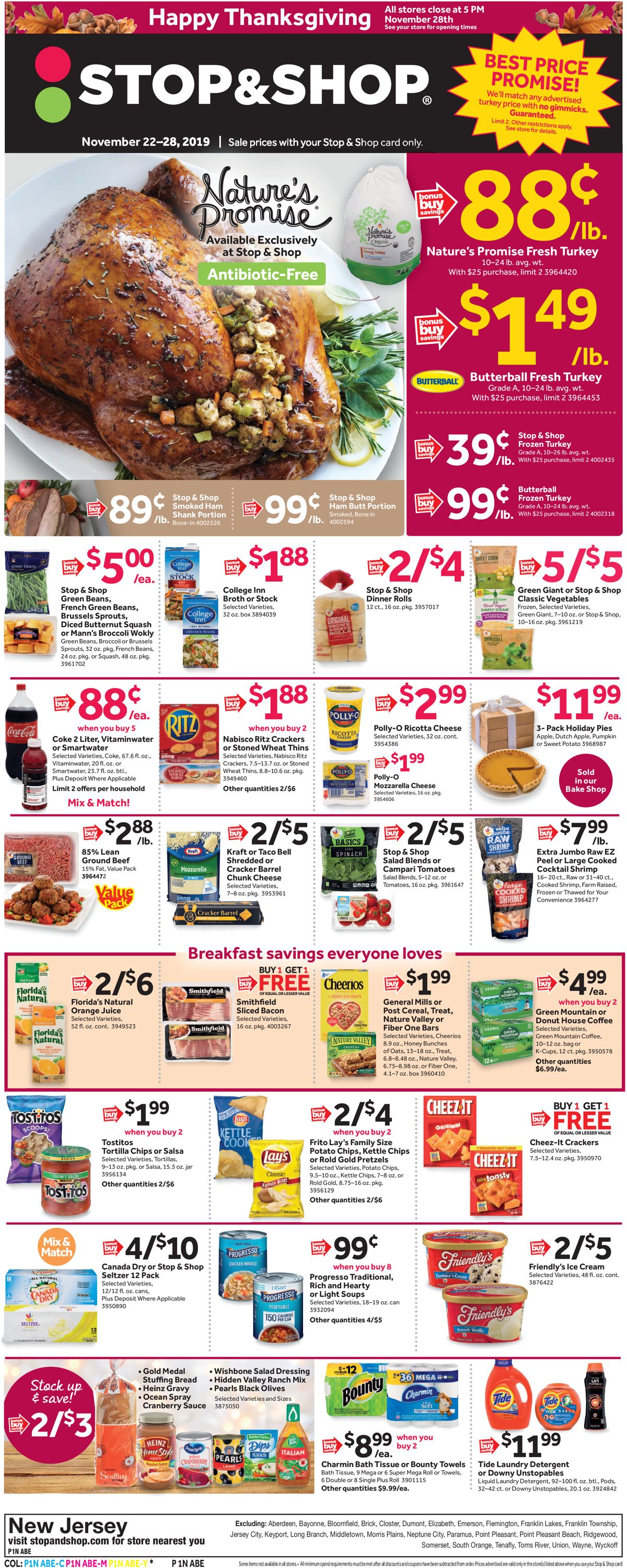 Stop and Shop Thanksgiving Ad 2019 Current weekly ad 11/22 11/28