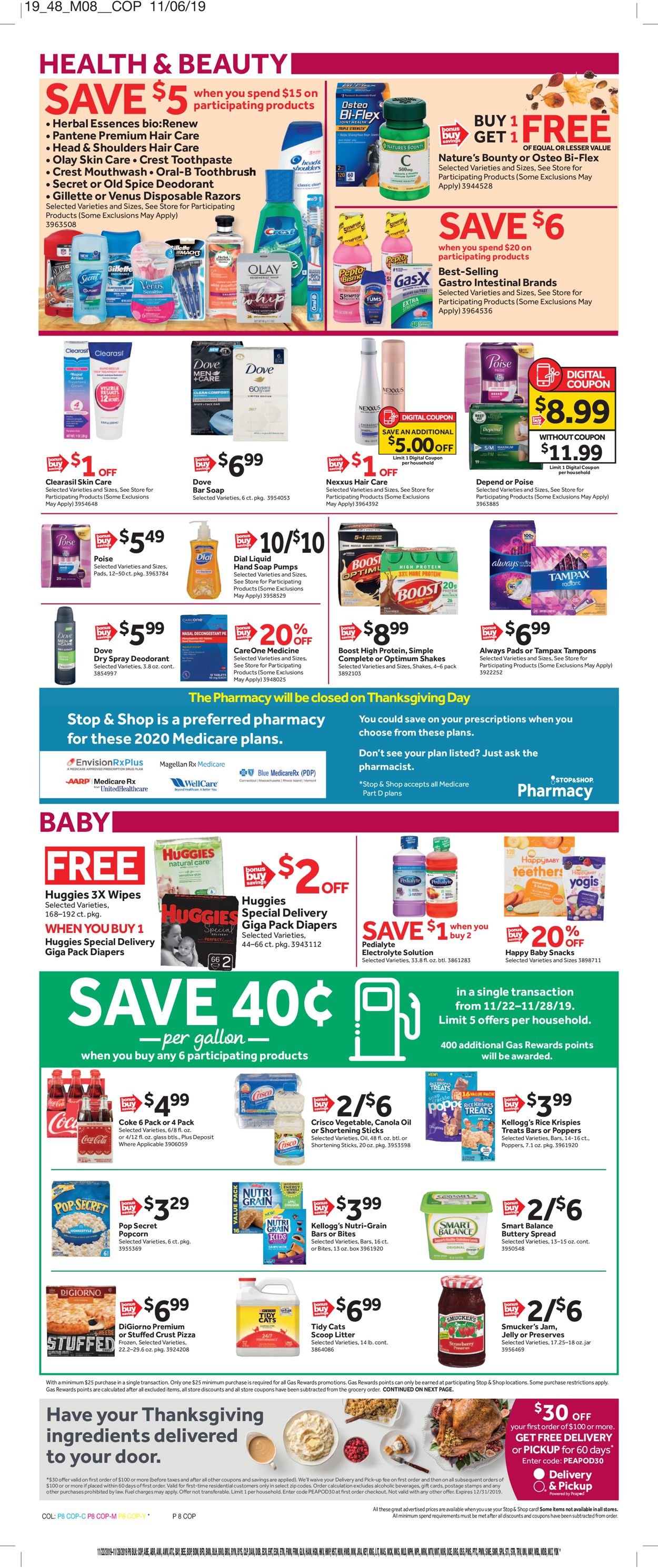 Catalogue Stop and Shop - Thanksgiving Ad 2019 from 11/22/2019