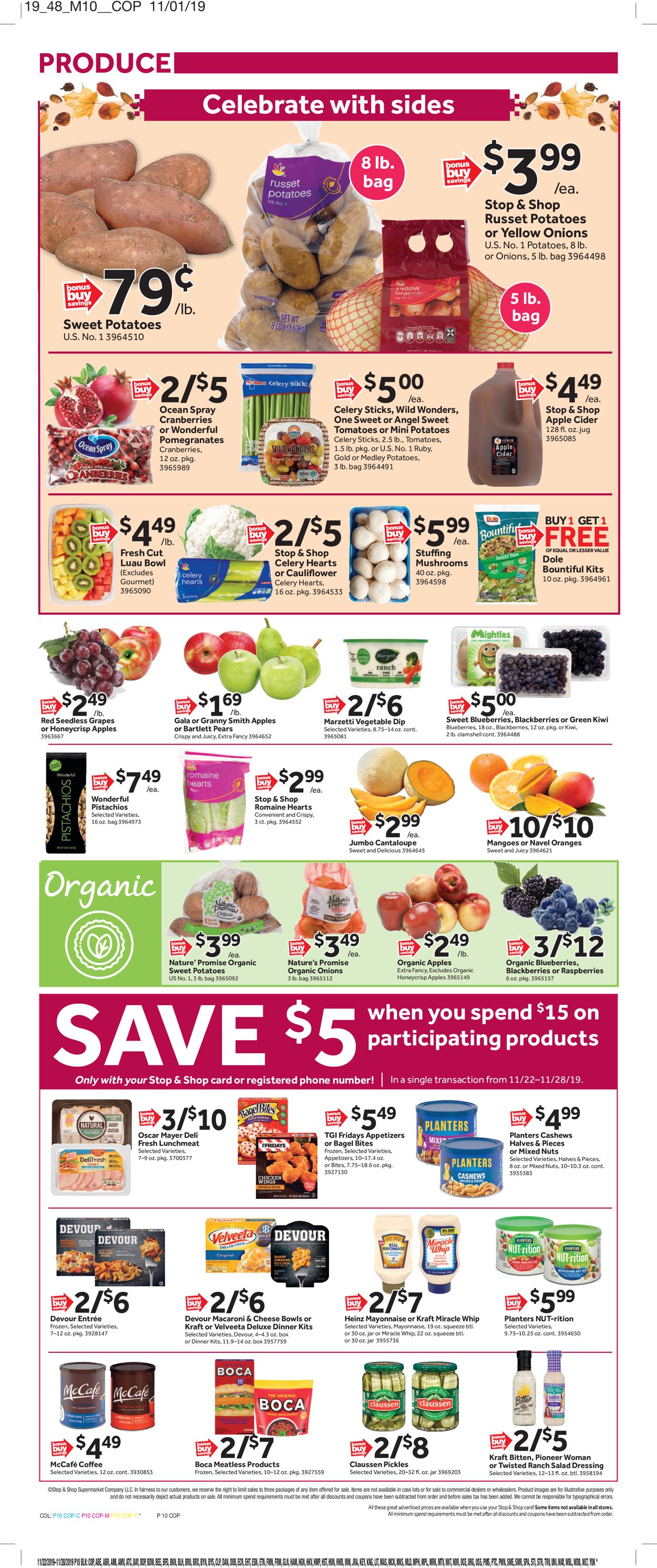 Catalogue Stop and Shop - Thanksgiving Ad 2019 from 11/22/2019