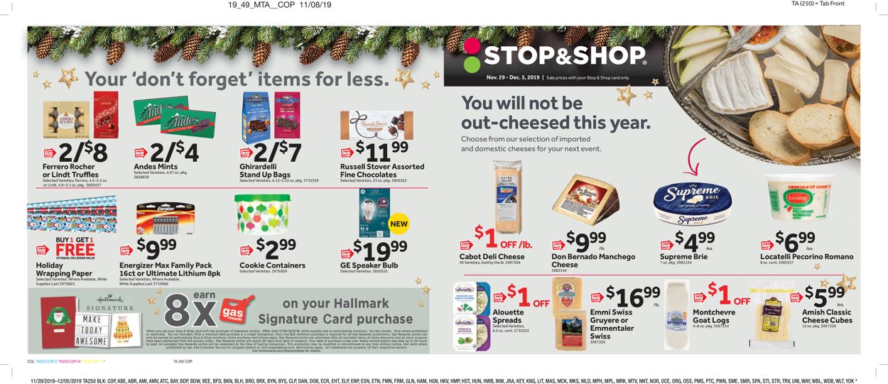 Catalogue Stop and Shop - Christmas Ad 2019 from 11/29/2019