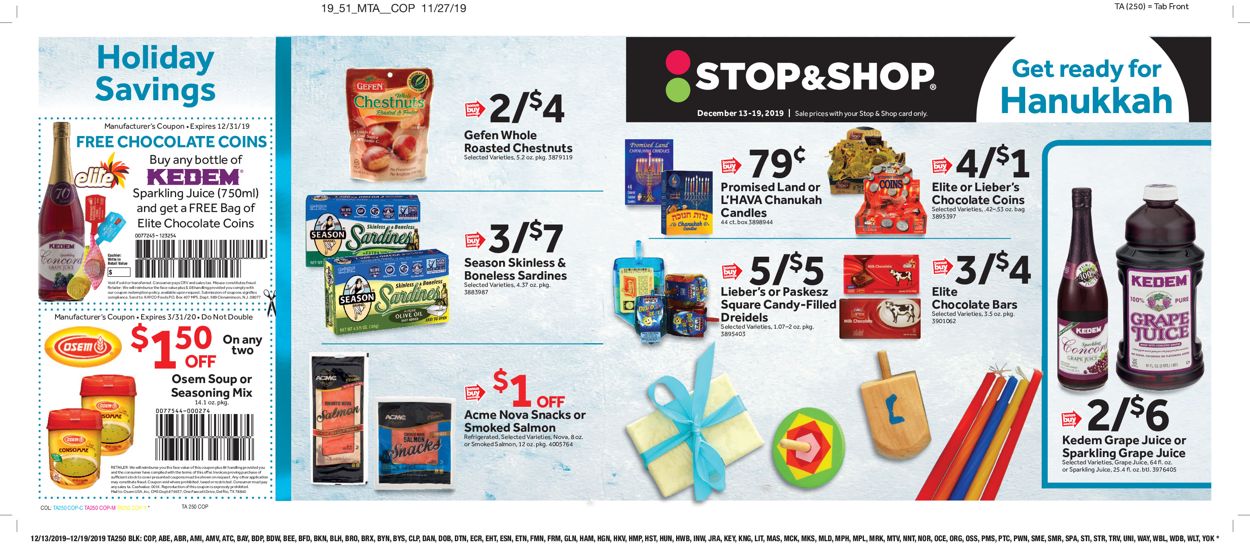 Catalogue Stop and Shop - Holiday Ad 2019 from 12/13/2019