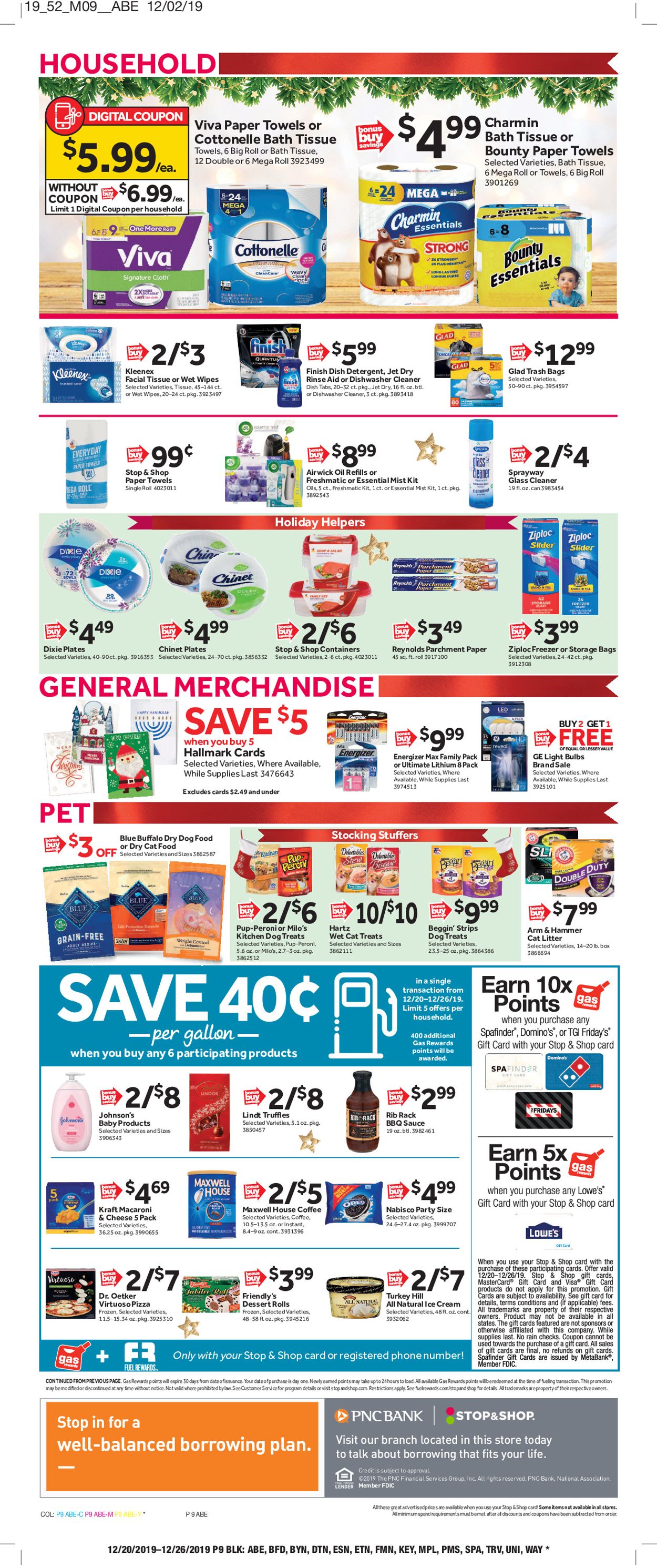 Catalogue Stop and Shop - Holidays Ad 2019 from 12/20/2019