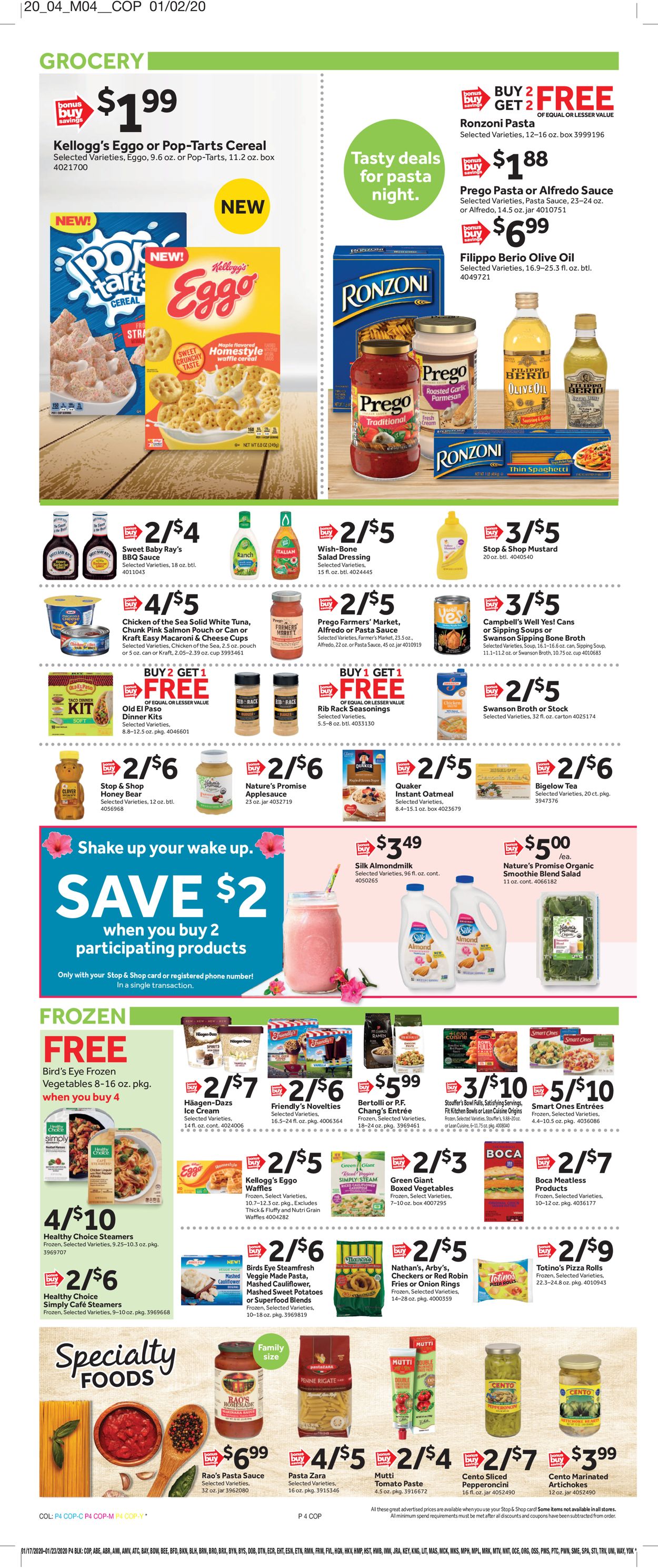 Catalogue Stop and Shop from 01/17/2020