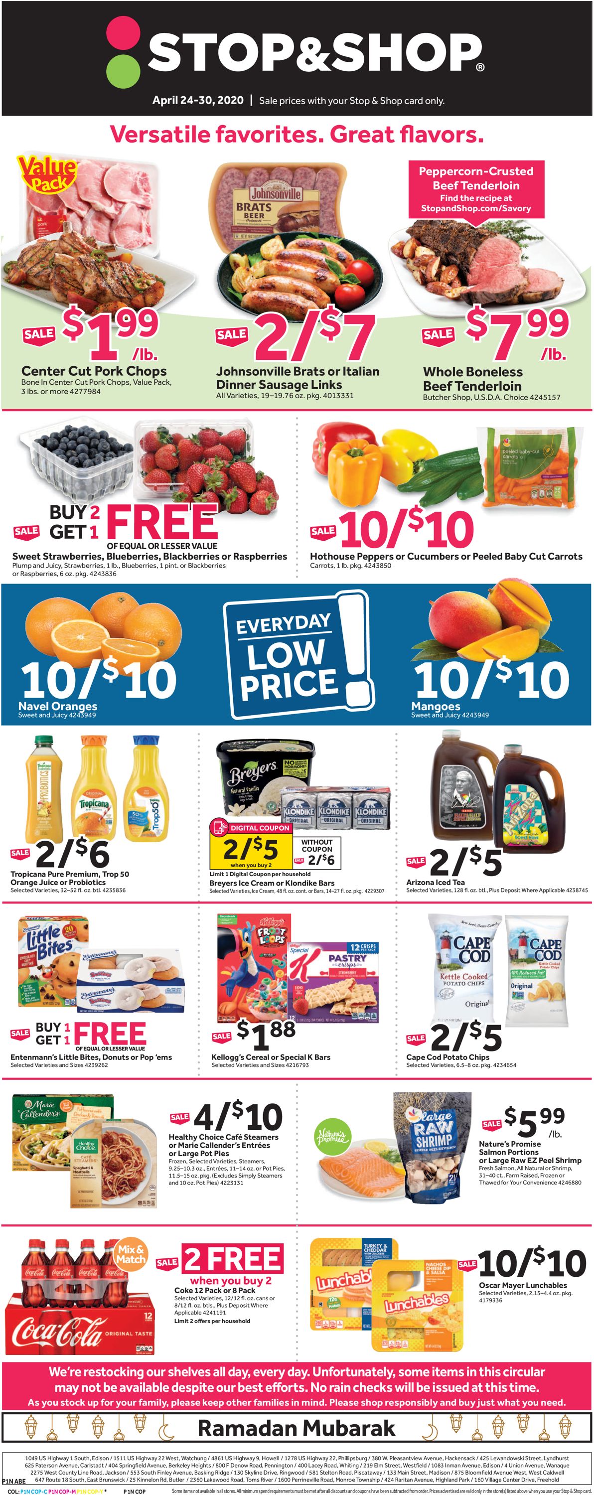 Catalogue Stop and Shop from 04/24/2020