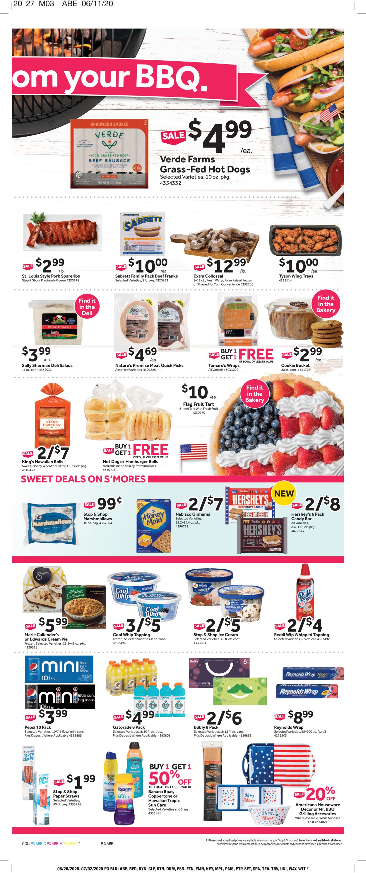 Catalogue Stop and Shop from 06/26/2020