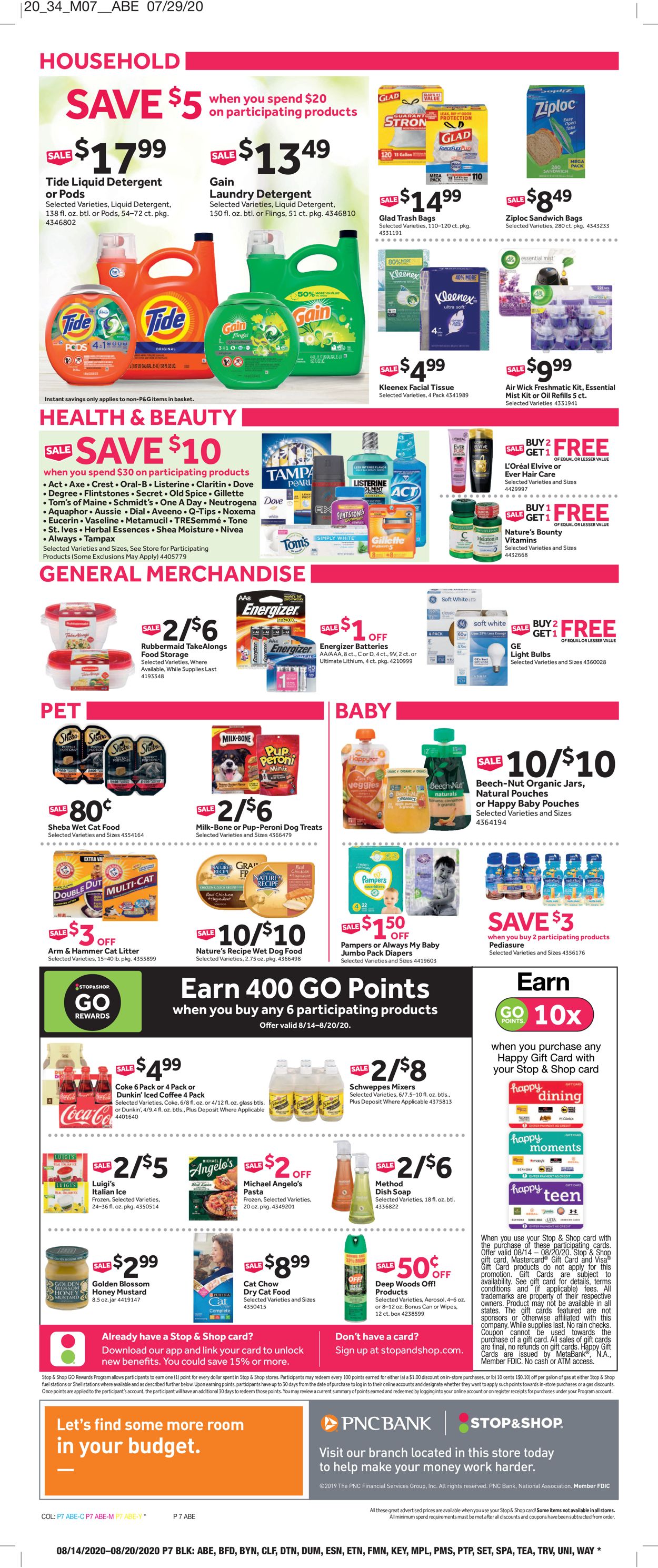 Catalogue Stop and Shop from 08/14/2020