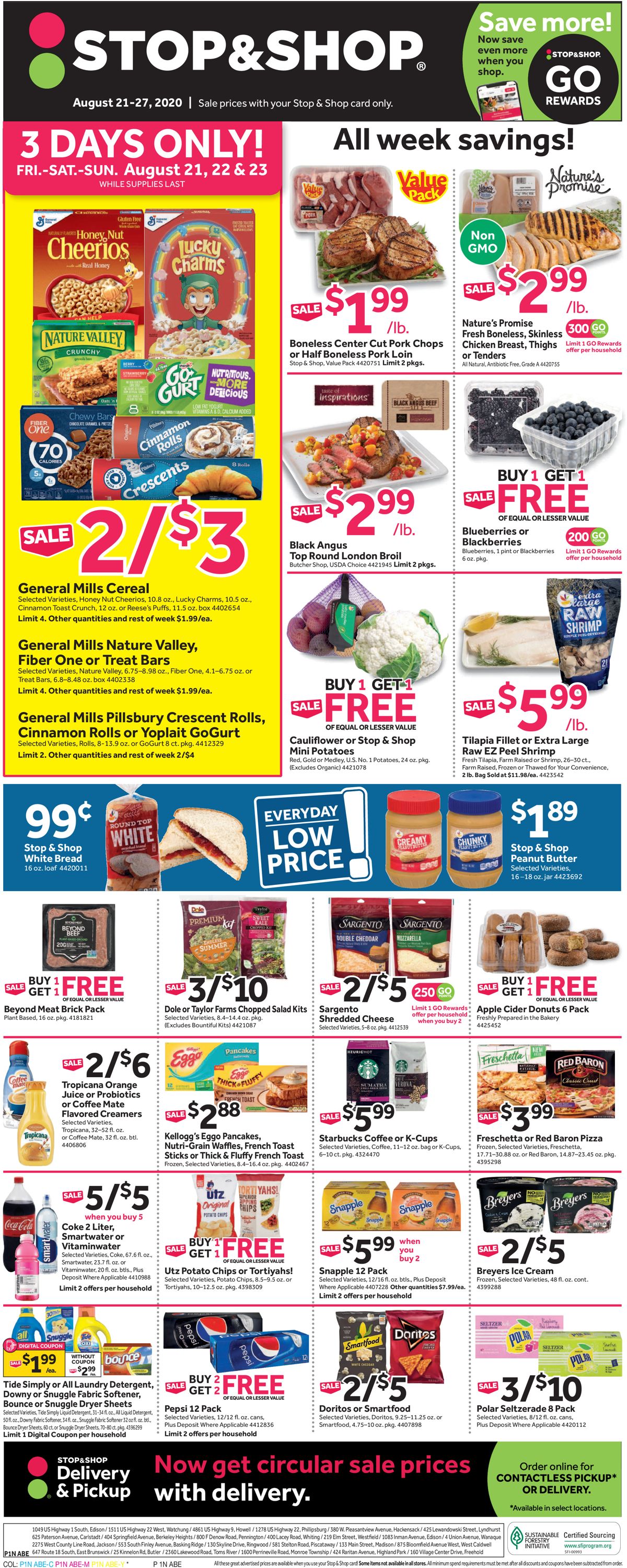 Catalogue Stop and Shop from 08/21/2020