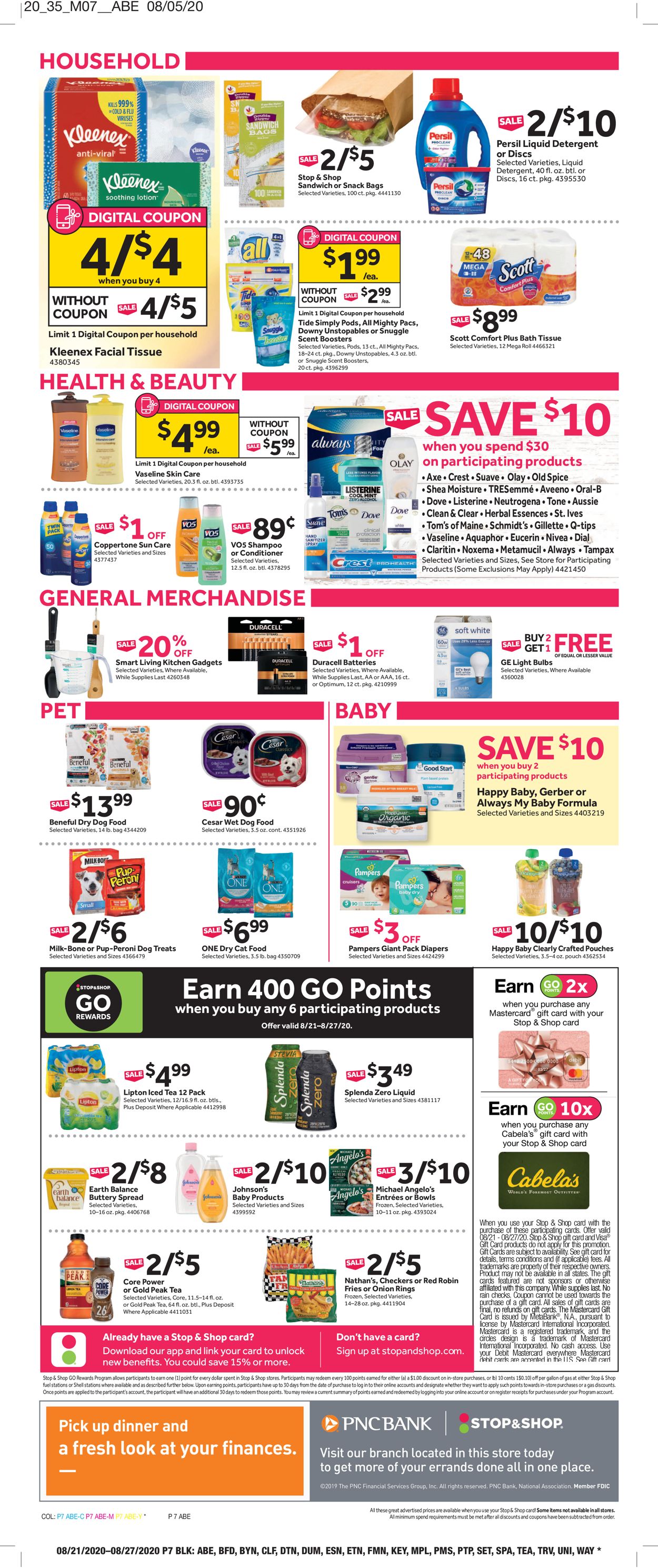 Catalogue Stop and Shop from 08/21/2020
