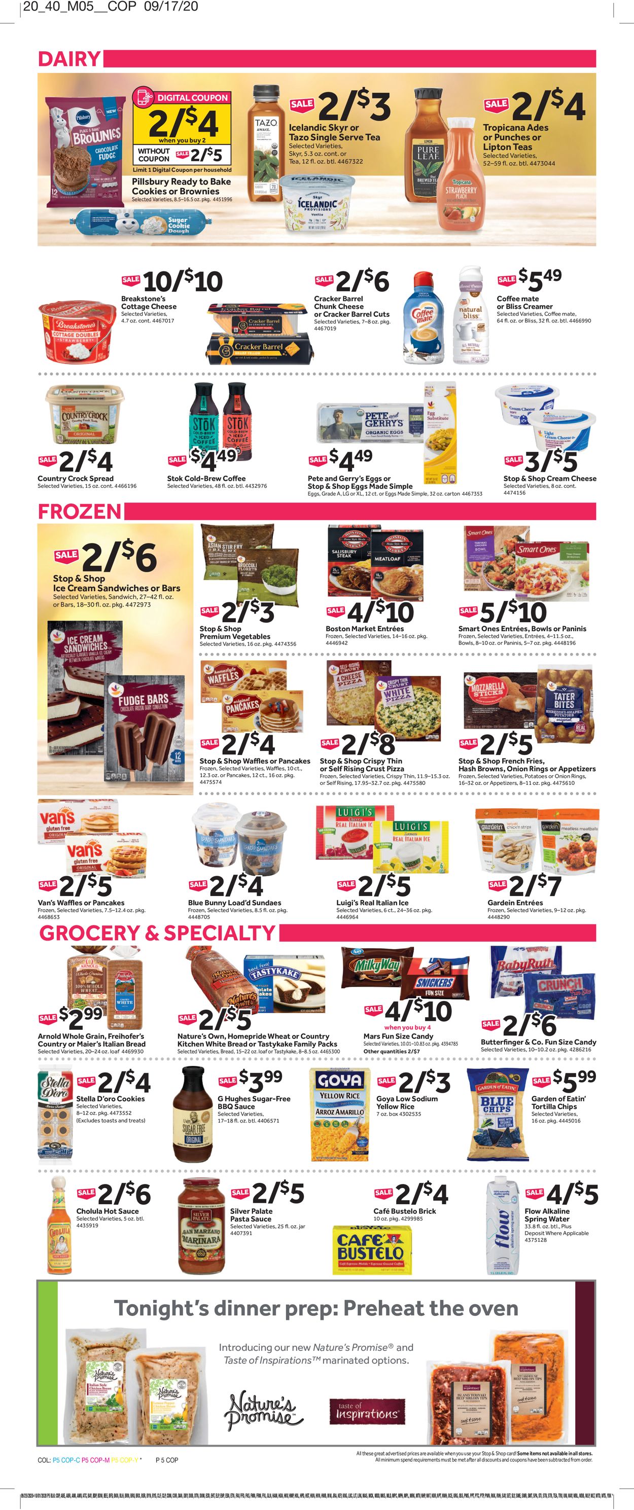 Catalogue Stop and Shop from 09/25/2020