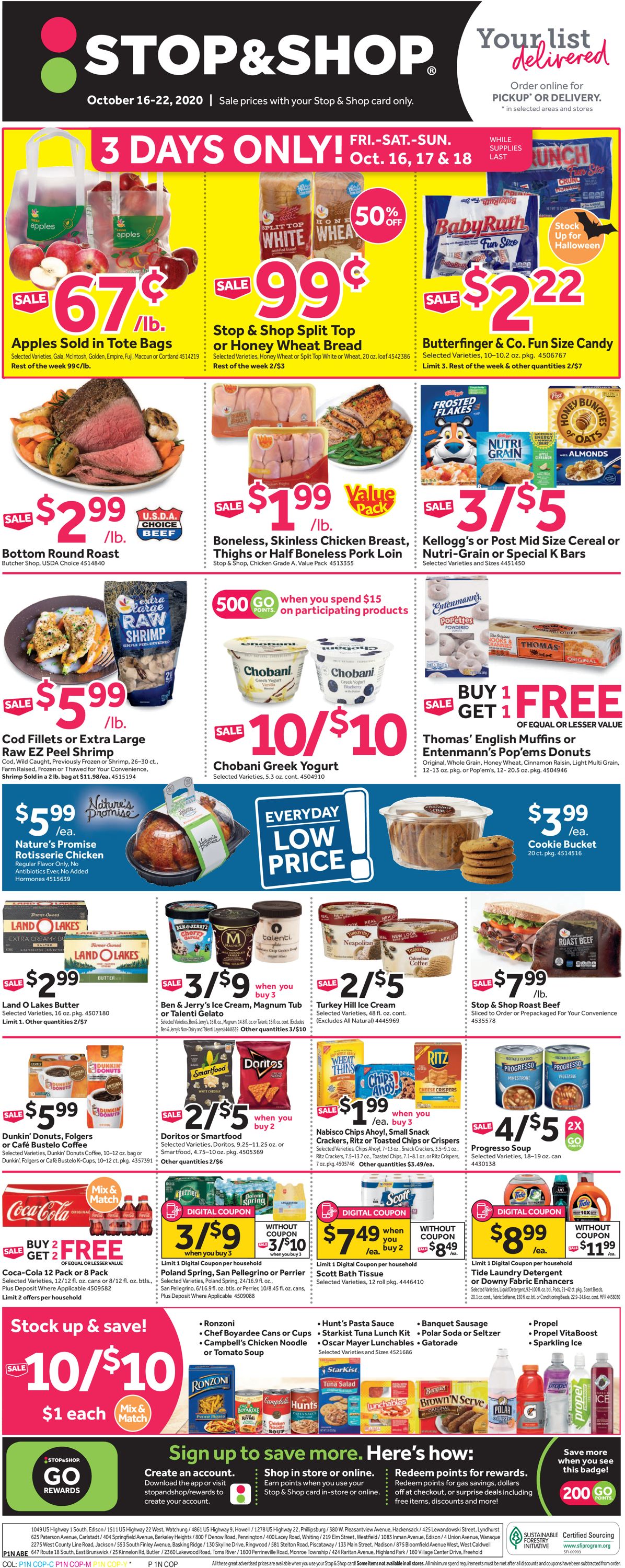 Catalogue Stop and Shop from 10/16/2020
