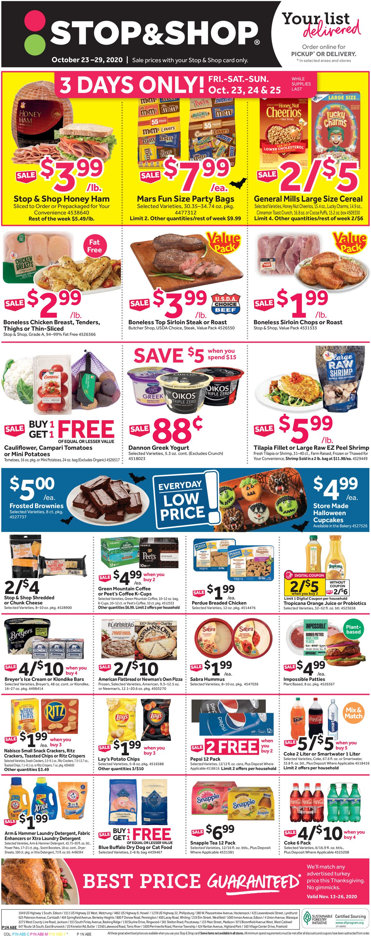Catalogue Stop and Shop from 10/23/2020