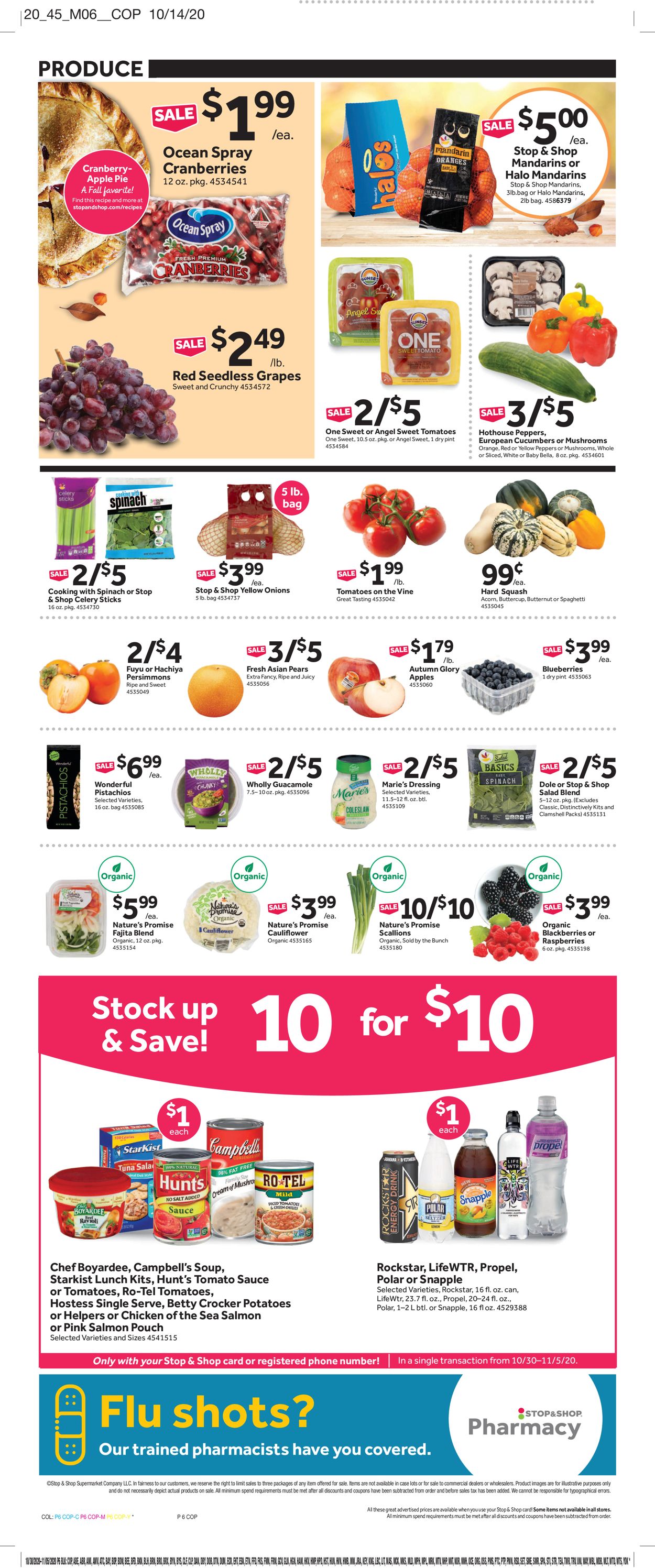 Catalogue Stop and Shop from 10/30/2020